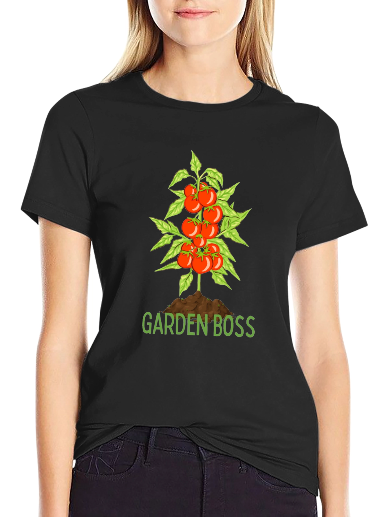 Garden Boss Graphic Tee - Tomato Plant Design