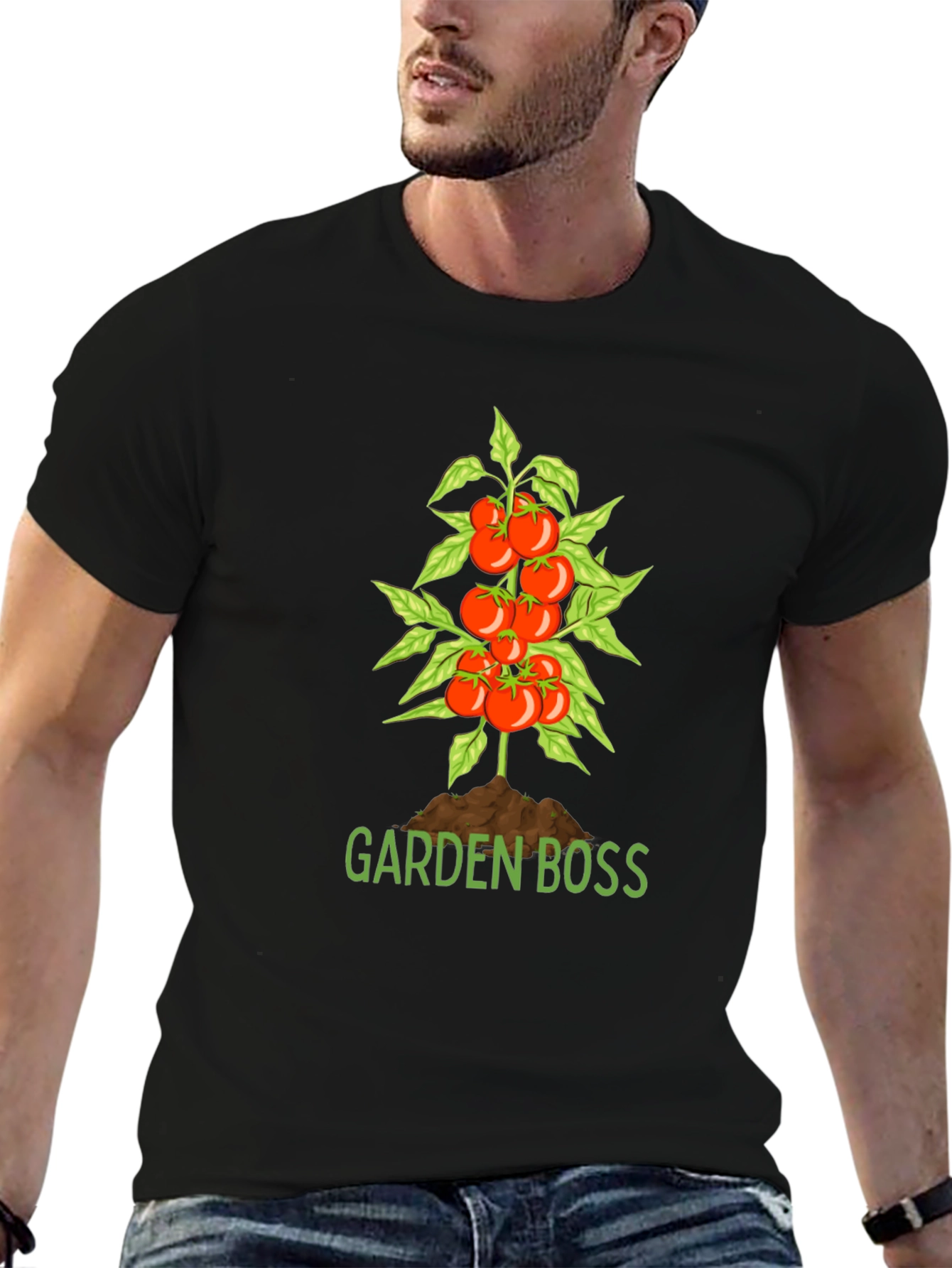 Garden Boss Graphic Tee - Tomato Plant Design