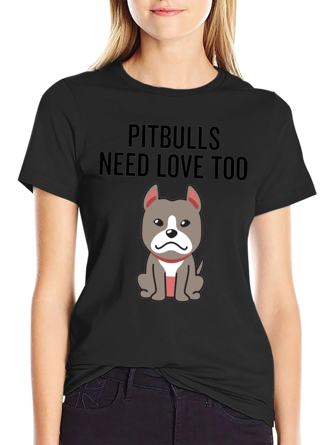 Pitbulls Need Love Too Graphic T-Shirt