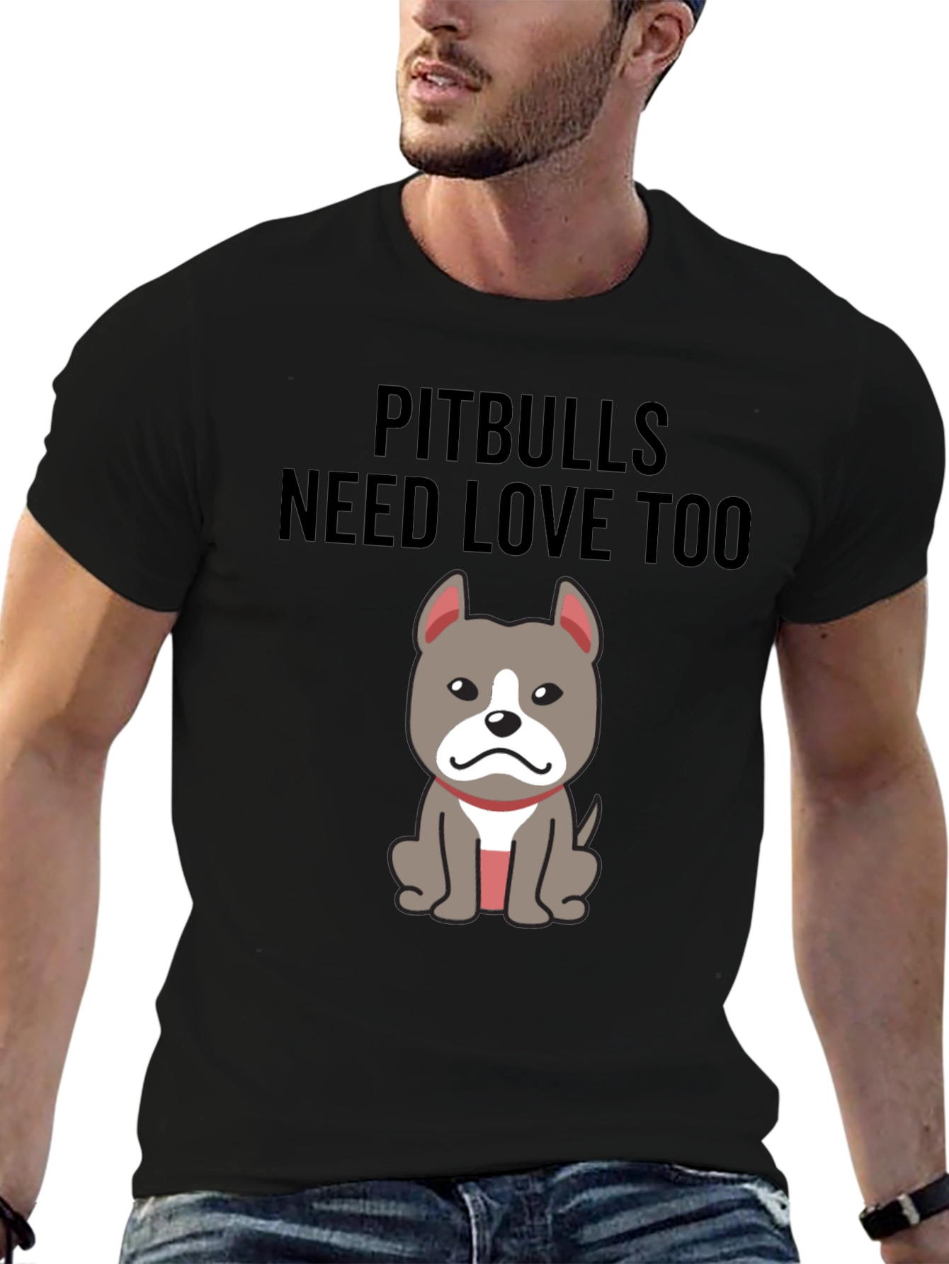 Pitbulls Need Love Too Graphic T-Shirt