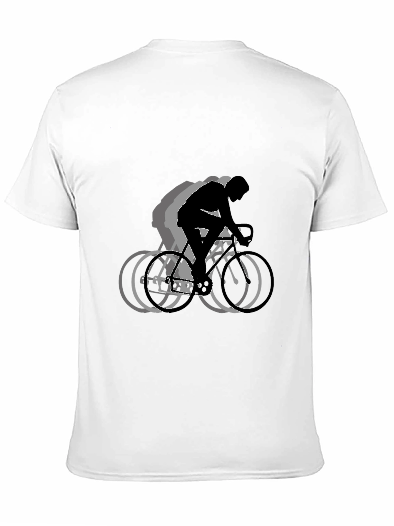 Biker Silhouette Graphic T-Shirt - Black