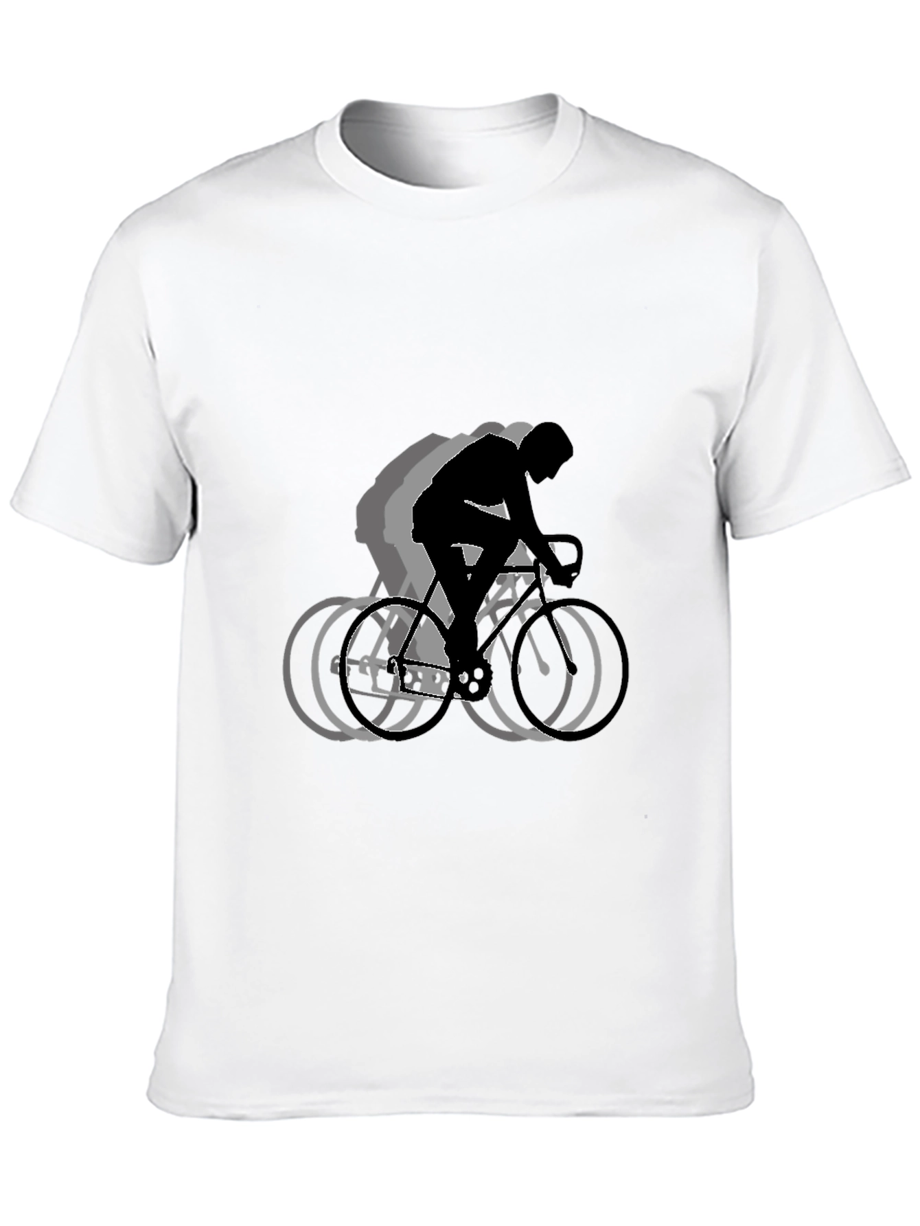Biker Silhouette Graphic T-Shirt - Black
