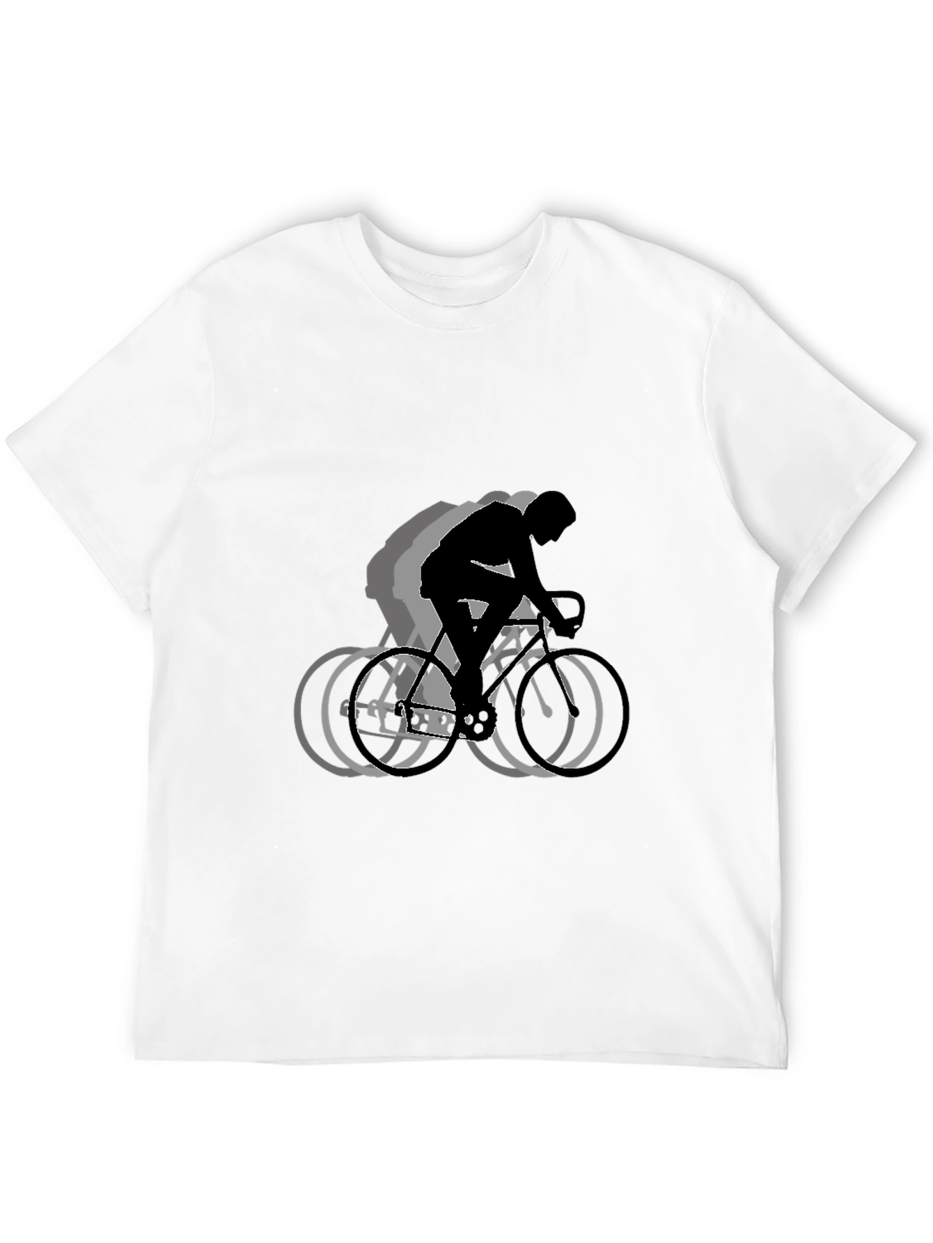 Biker Silhouette Graphic T-Shirt - Black