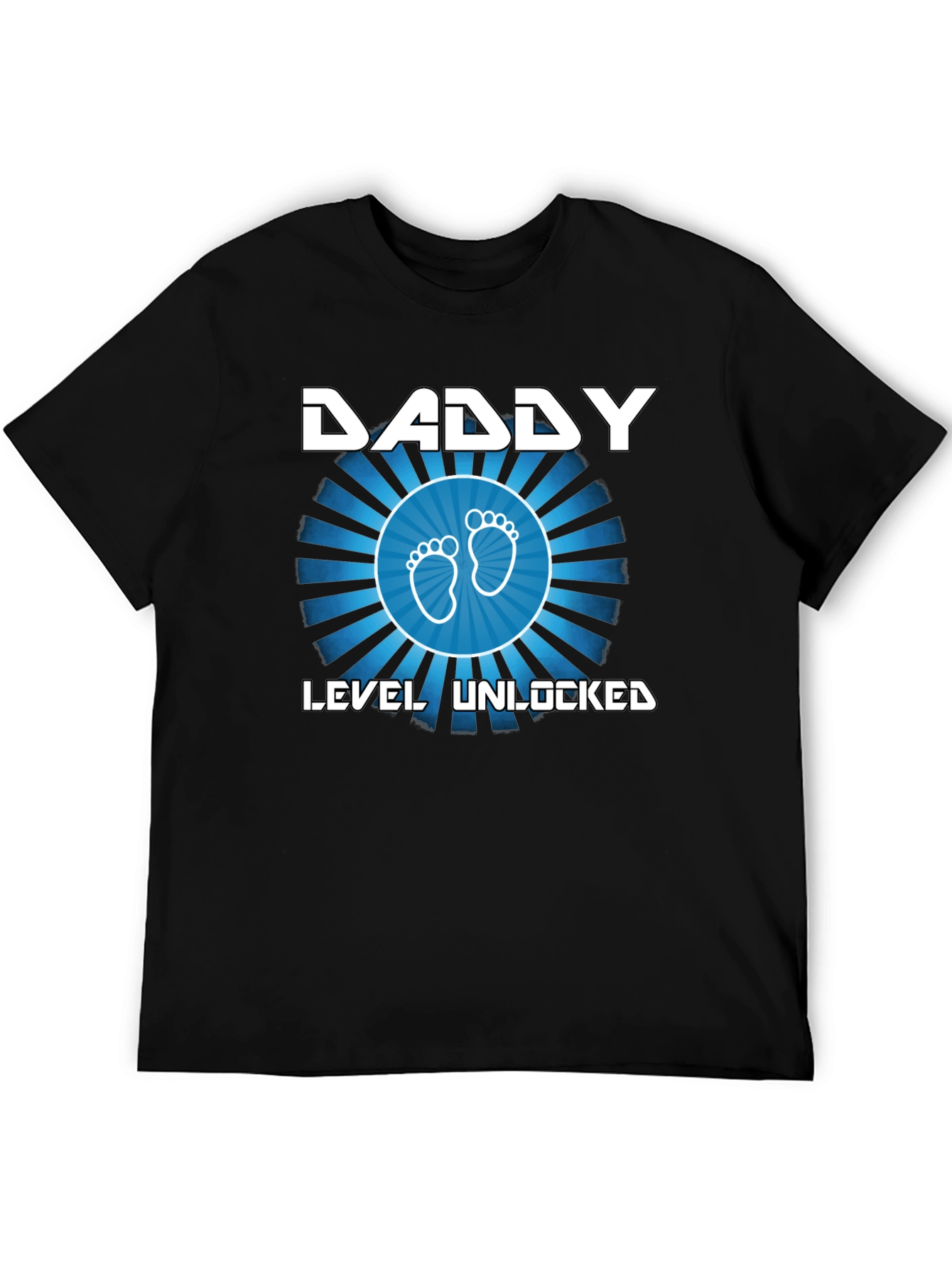 Daddy Level Unlocked Black T-Shirt