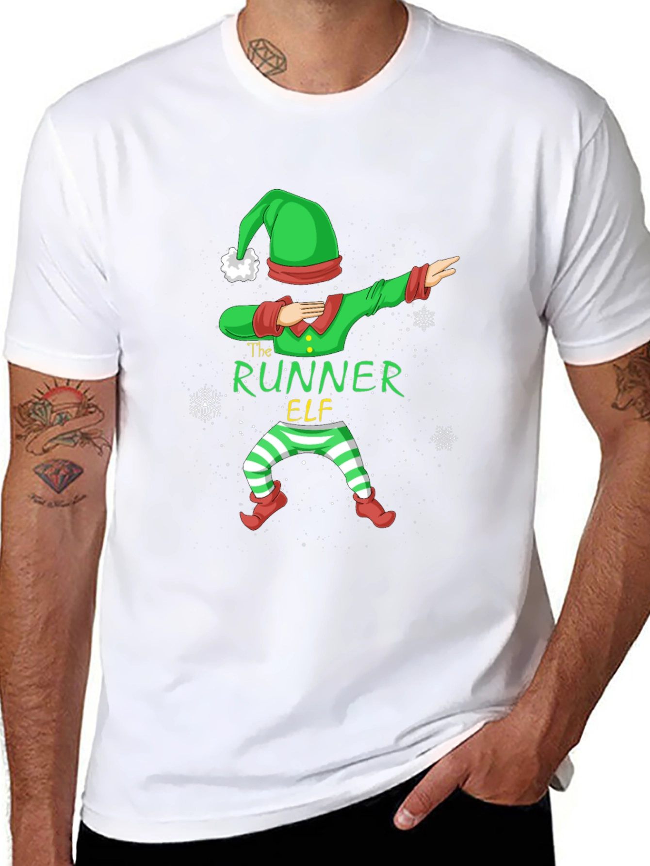 The Runner Elf Holiday T-Shirt - Black