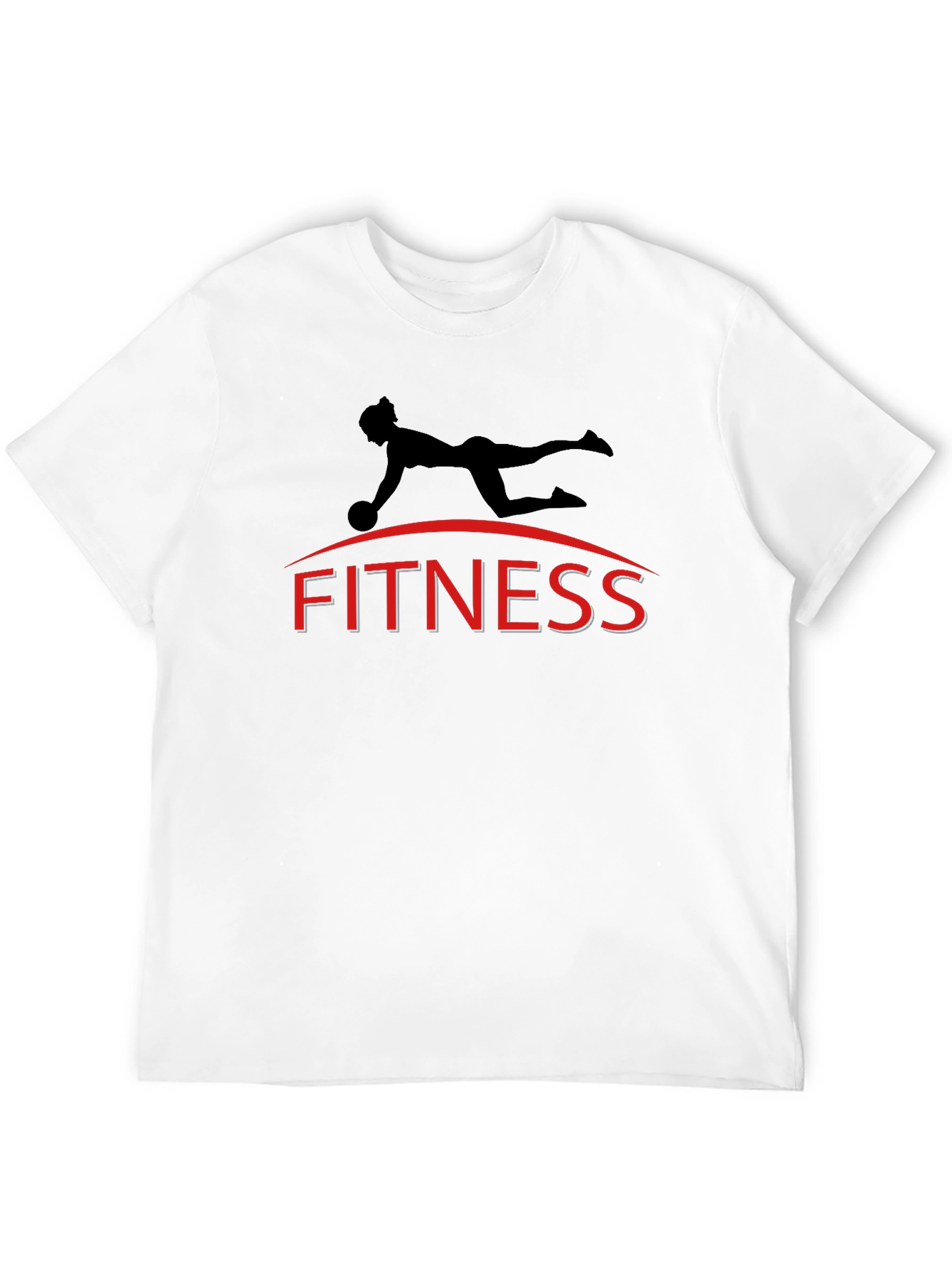 Fitness Motivation Black T-Shirt with Workout Design