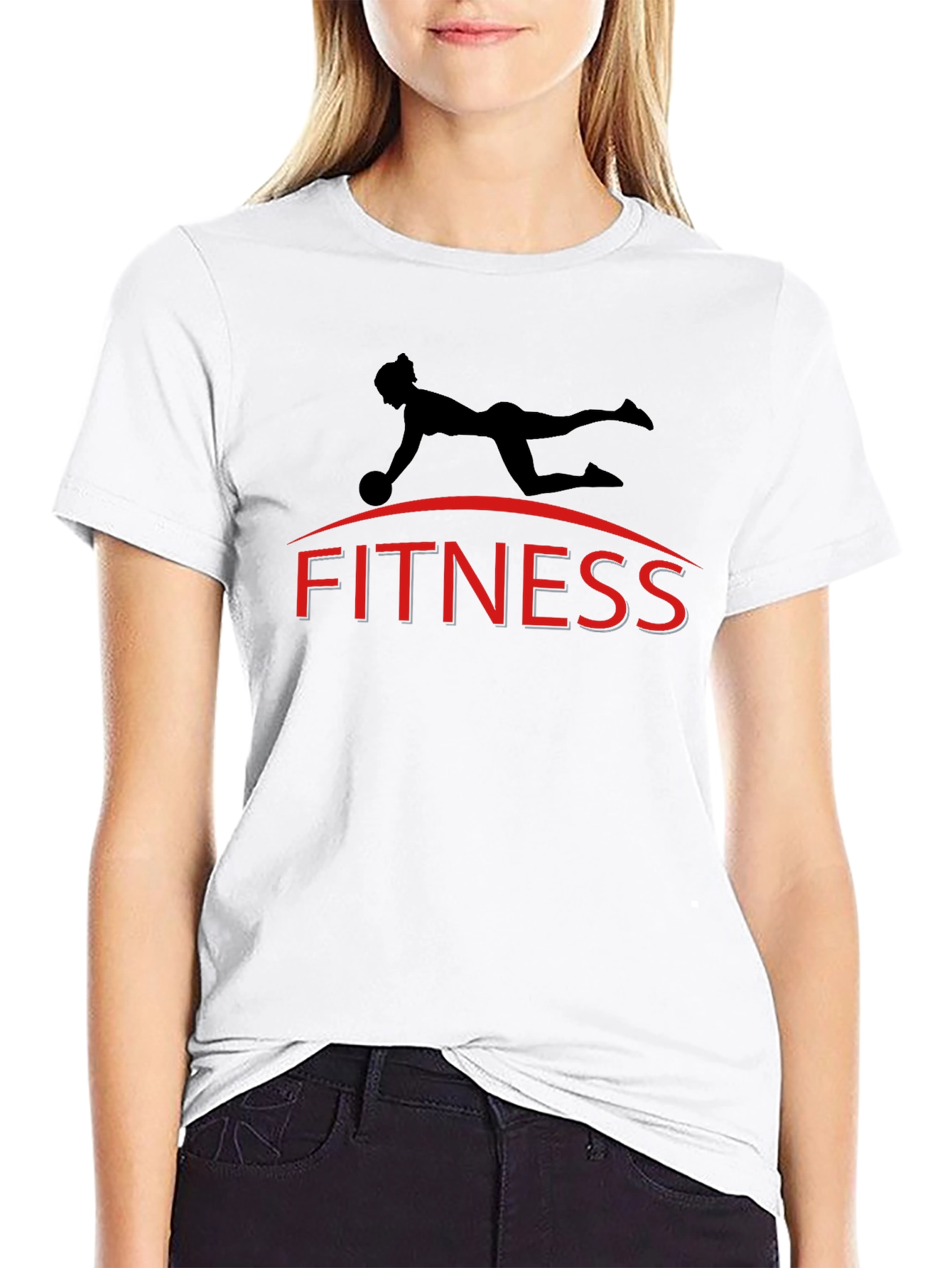 Fitness Motivation Black T-Shirt with Workout Design