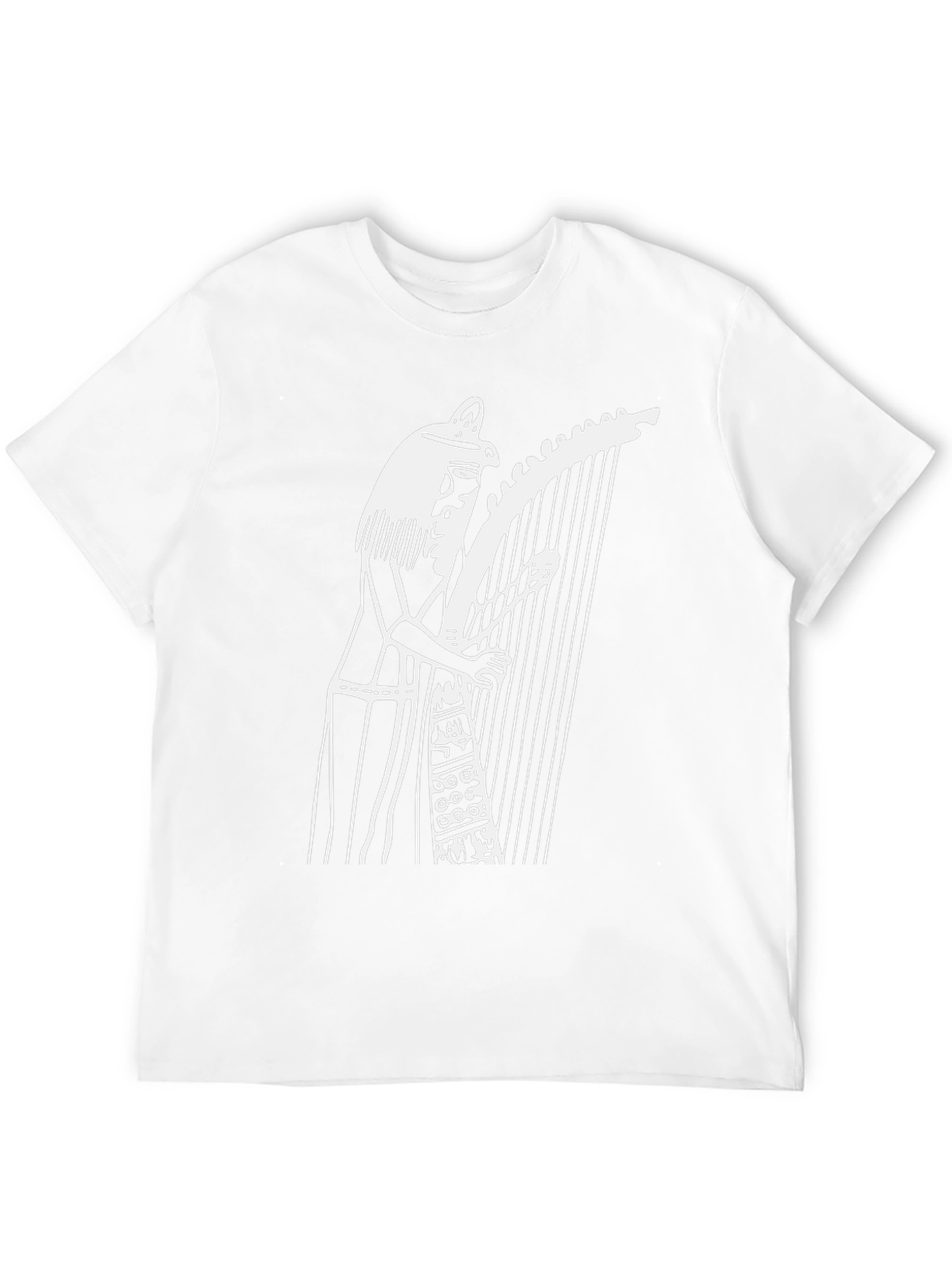 Egyptian Harp Player Graphic T-Shirt - Black