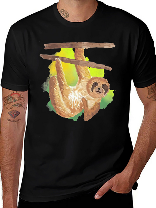 Sloth Hanging Around T-Shirt - Cool Graphic Tee