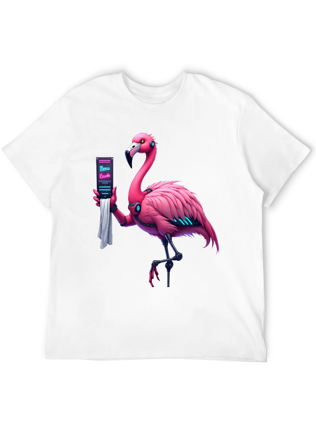 Robotic Flamingo Graphic T-Shirt