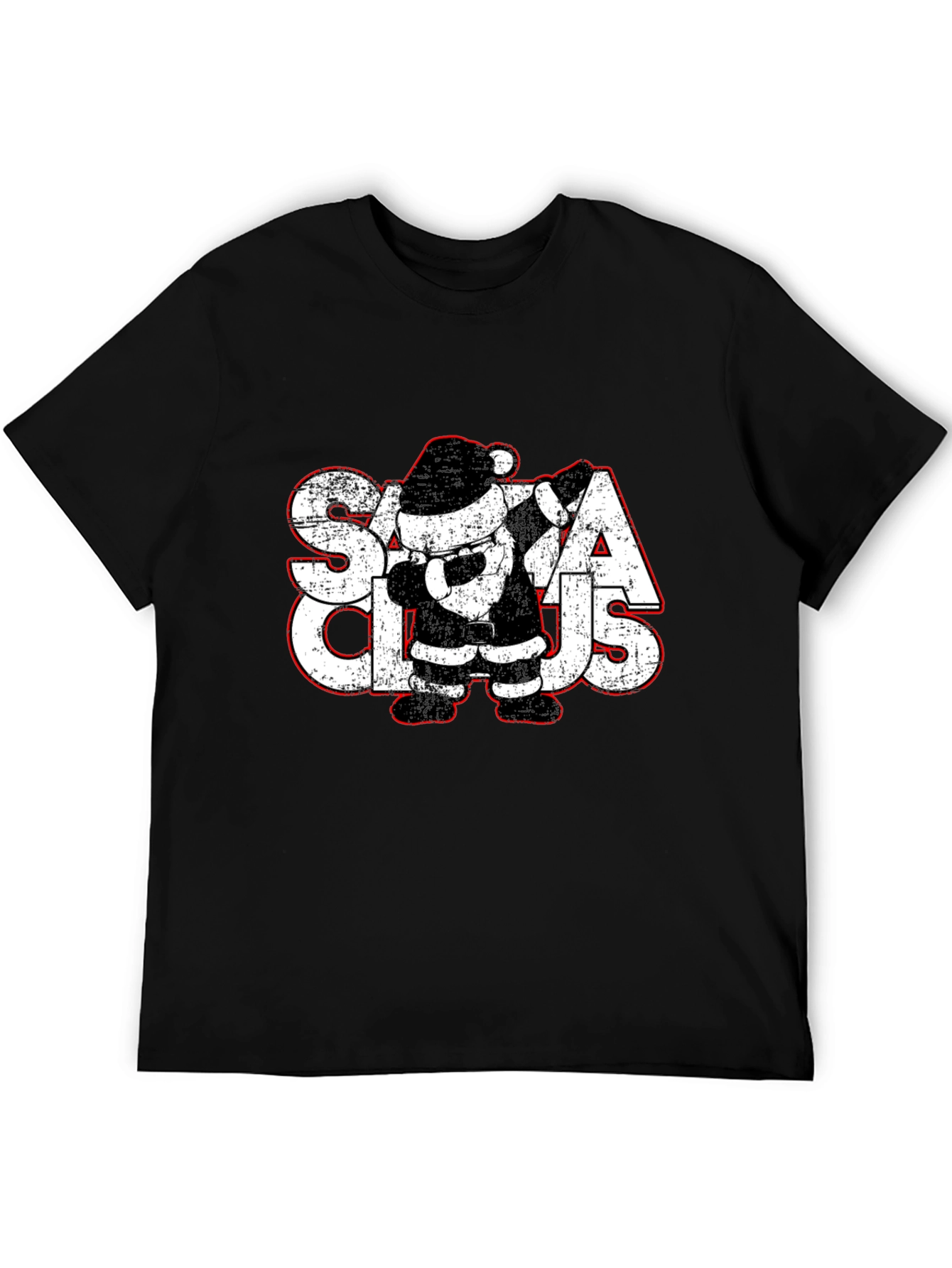 Santa Claus Dabbing Graphic Tee - Christmas Holiday Shirt