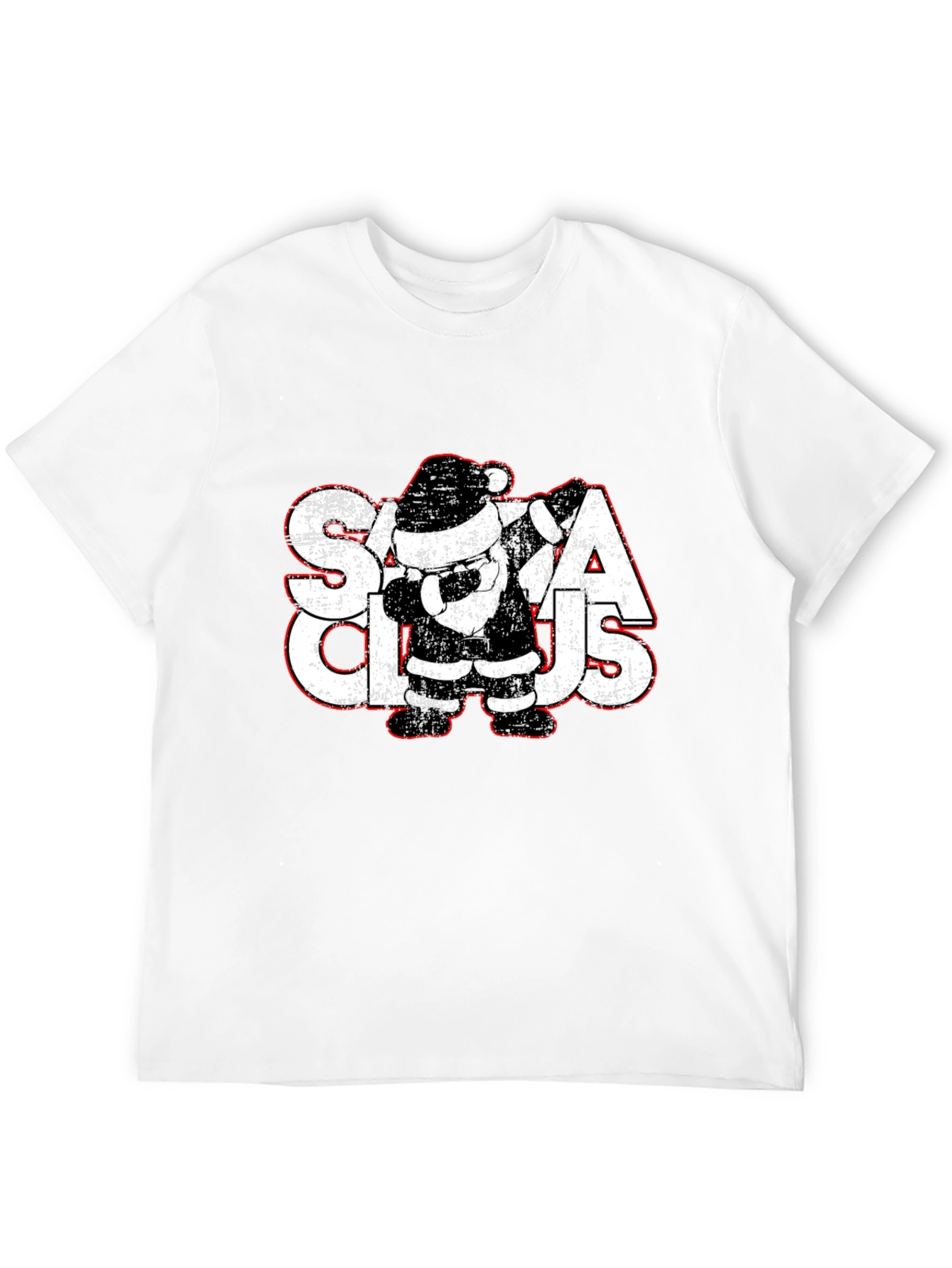 Santa Claus Dabbing Graphic Tee - Christmas Holiday Shirt