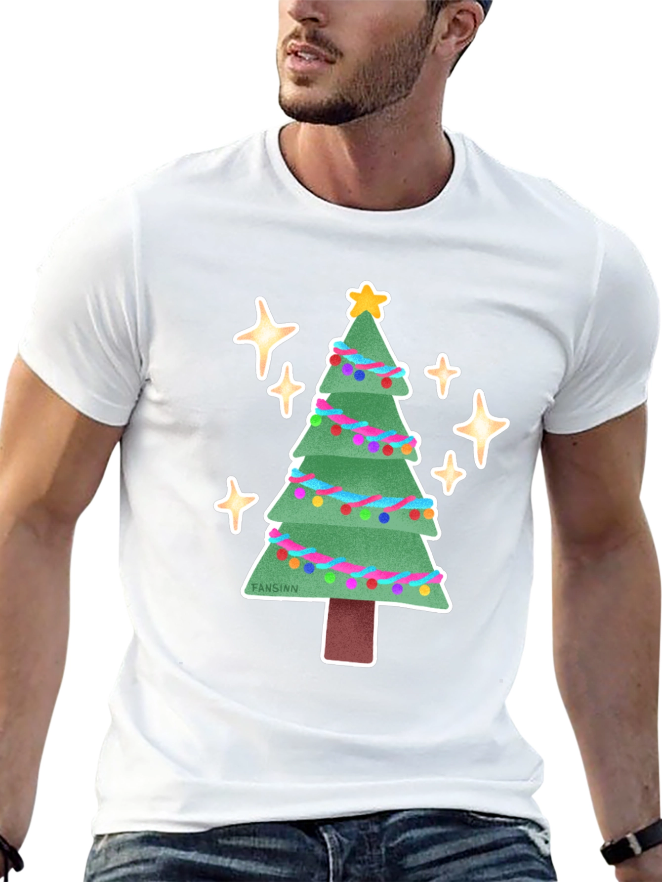 Festive Christmas Tree Graphic Tee