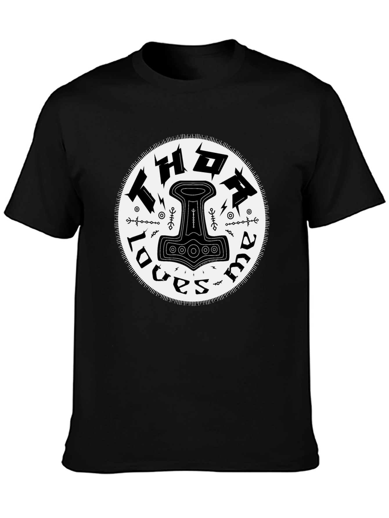 Thor Loves Mama Black Graphic T-Shirt
