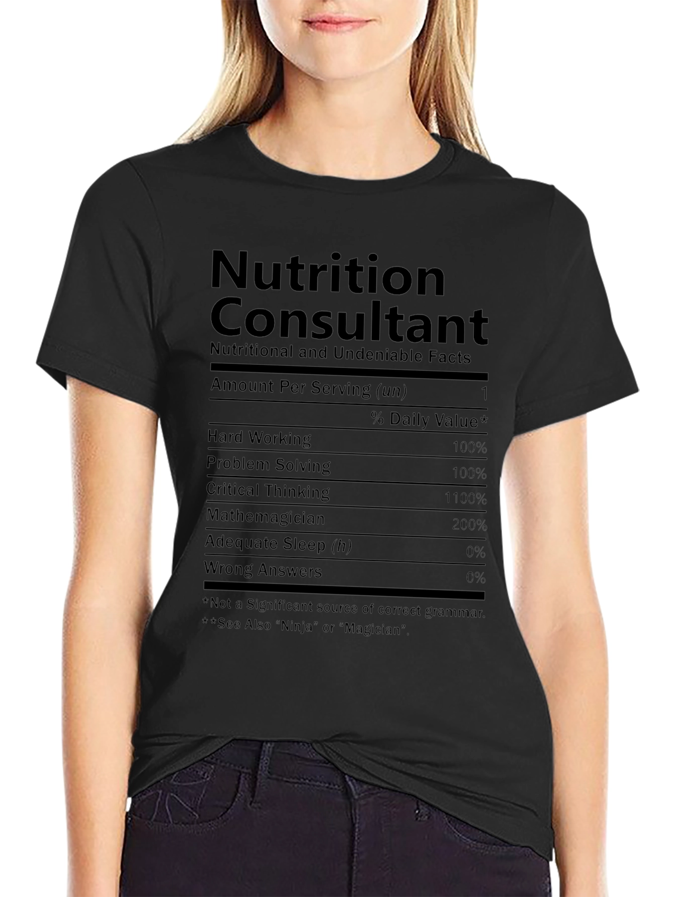 Nutrition Consultant T-Shirt - Funny Nutrition Facts Tee