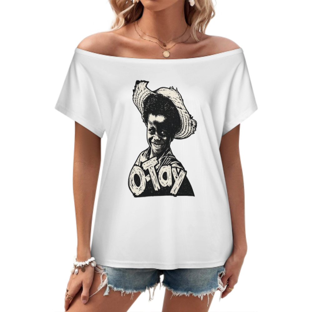 Retro O-Tay Graphic Tee – Vintage Cartoon Inspired Shirt with Classic Distressed Artwork(z415)