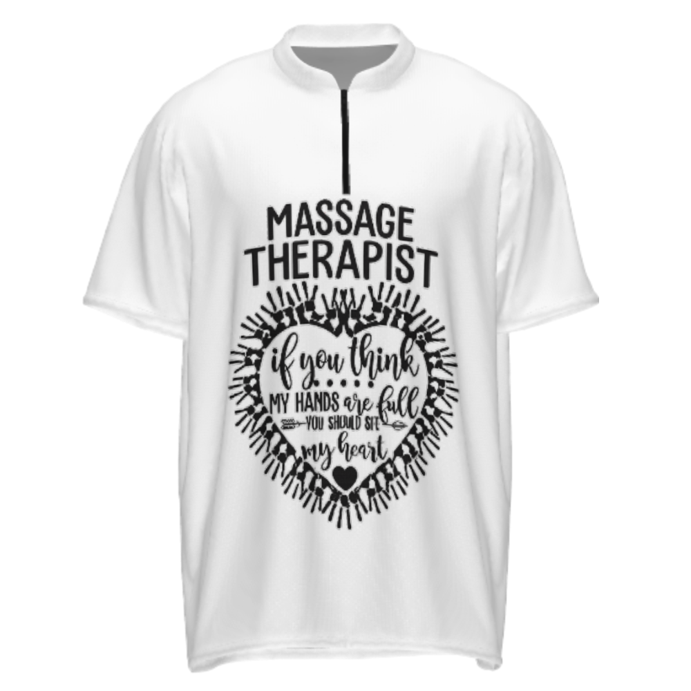 Massage Therapist Heart Graphic Tee – Caring Hands Inspirational Shirt(z442)