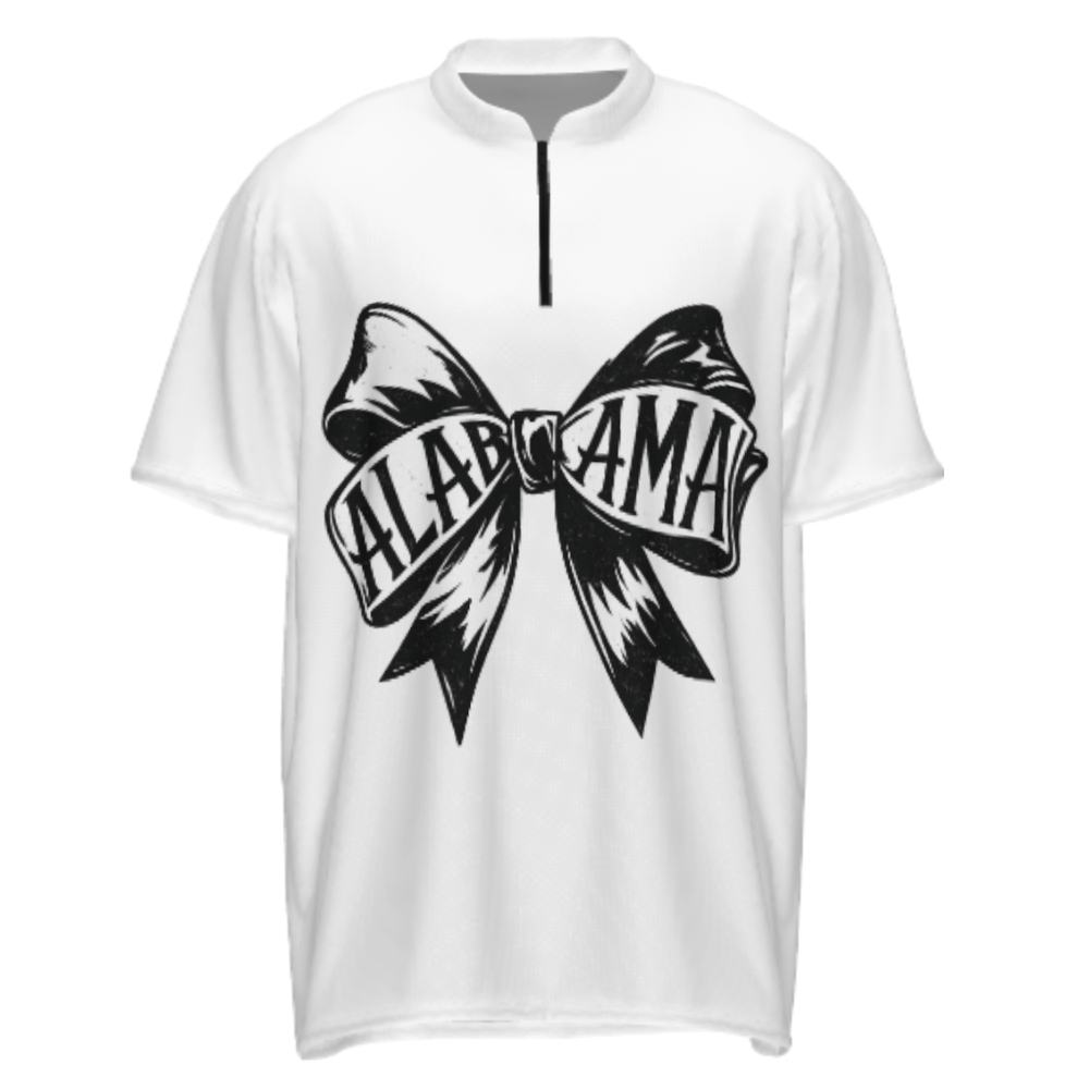 Alabama Bow Graphic Tee – Southern Coquette Style Ribbon Shirt(z446)