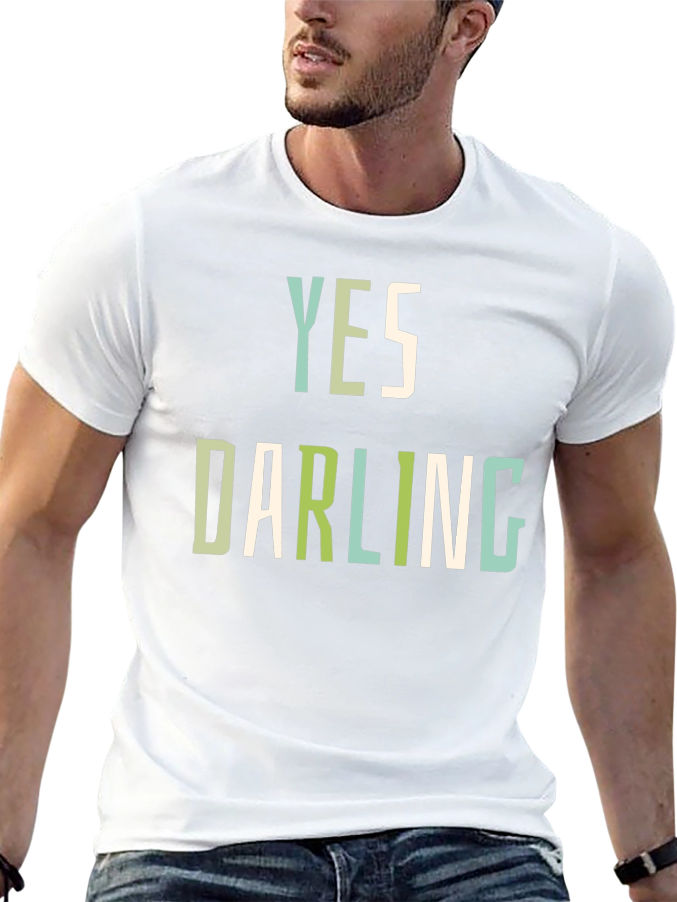 Yes Darling Graphic Tee - Trendy Casual Shirt