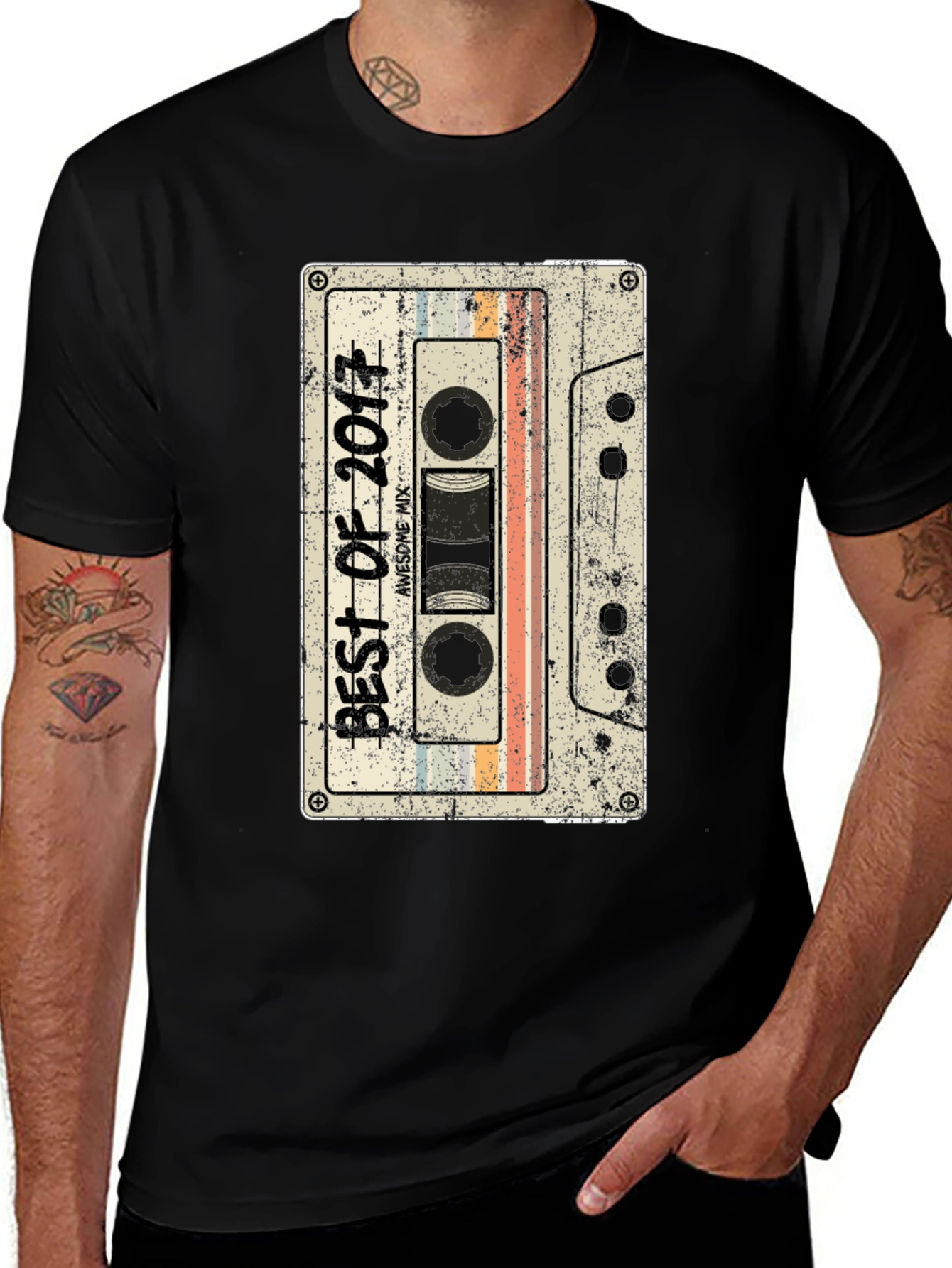 Retro Best of 2017 Cassette Tape T-Shirt