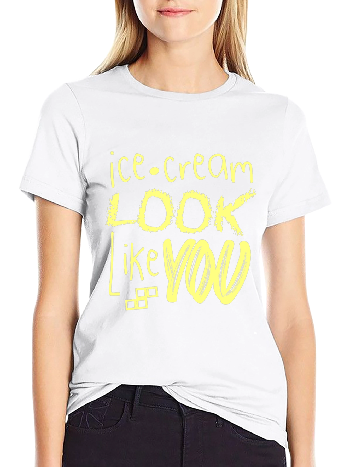 Ice Cream Look Like You Black Graphic Tee