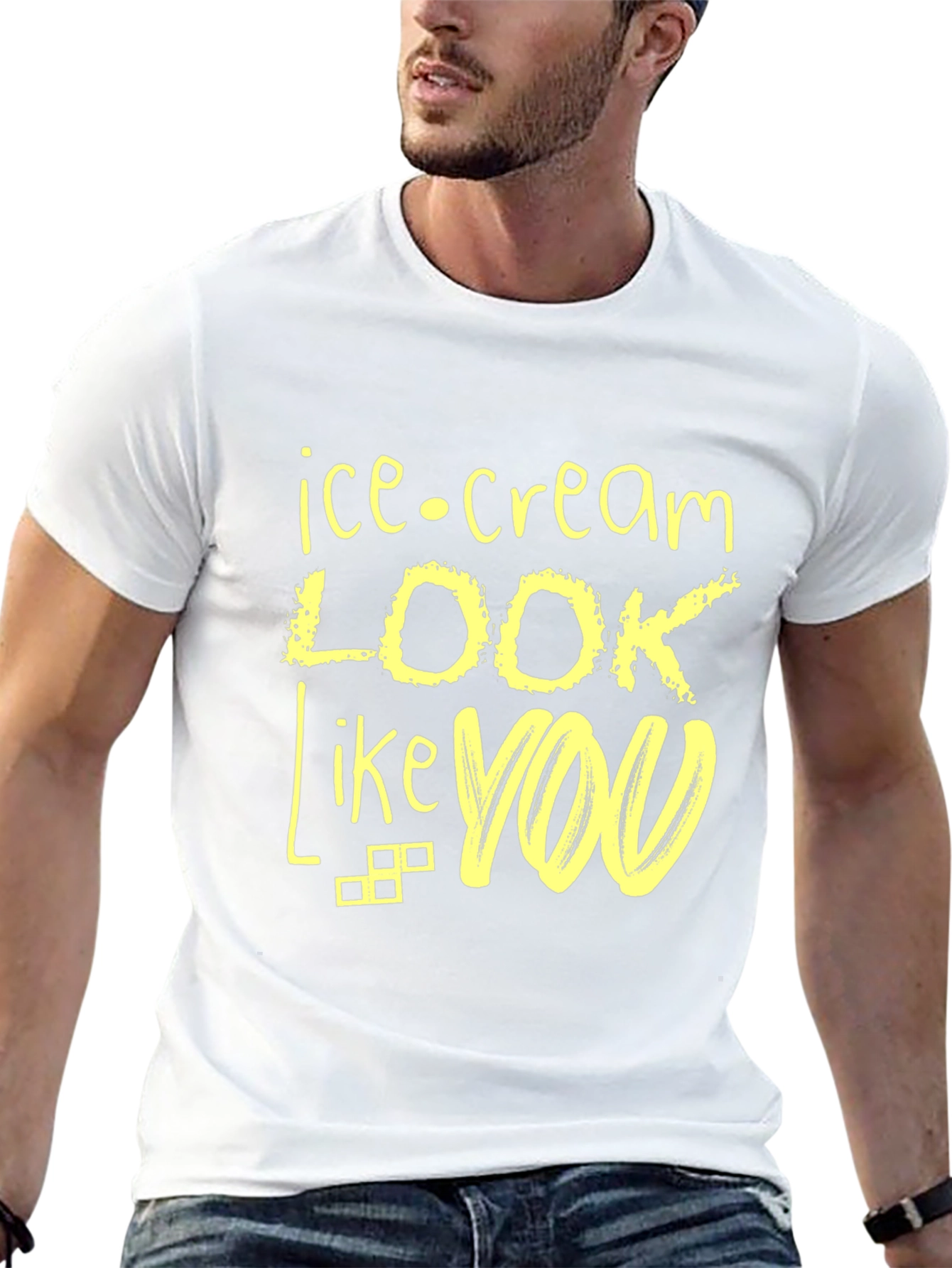 Ice Cream Look Like You Black Graphic Tee
