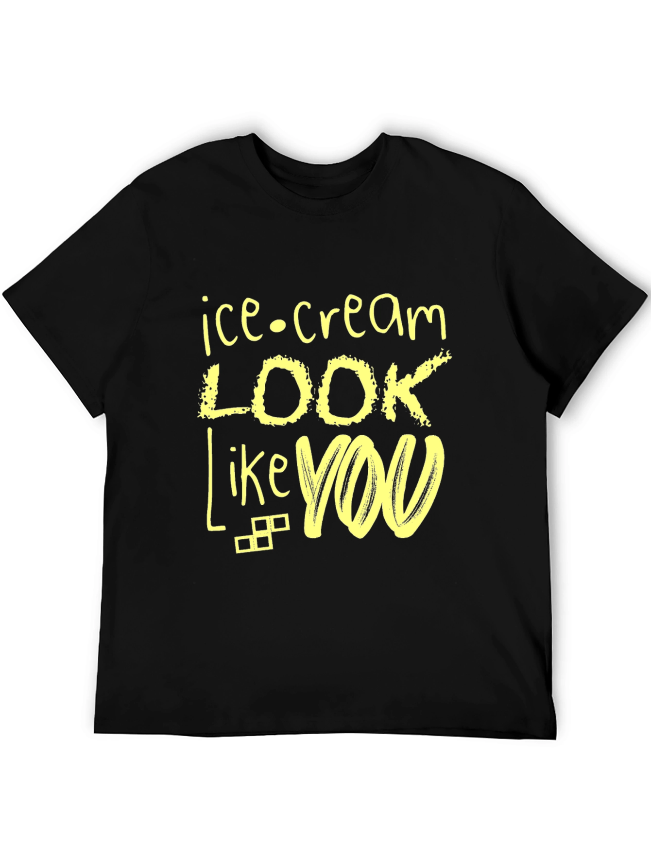 Ice Cream Look Like You Black Graphic Tee