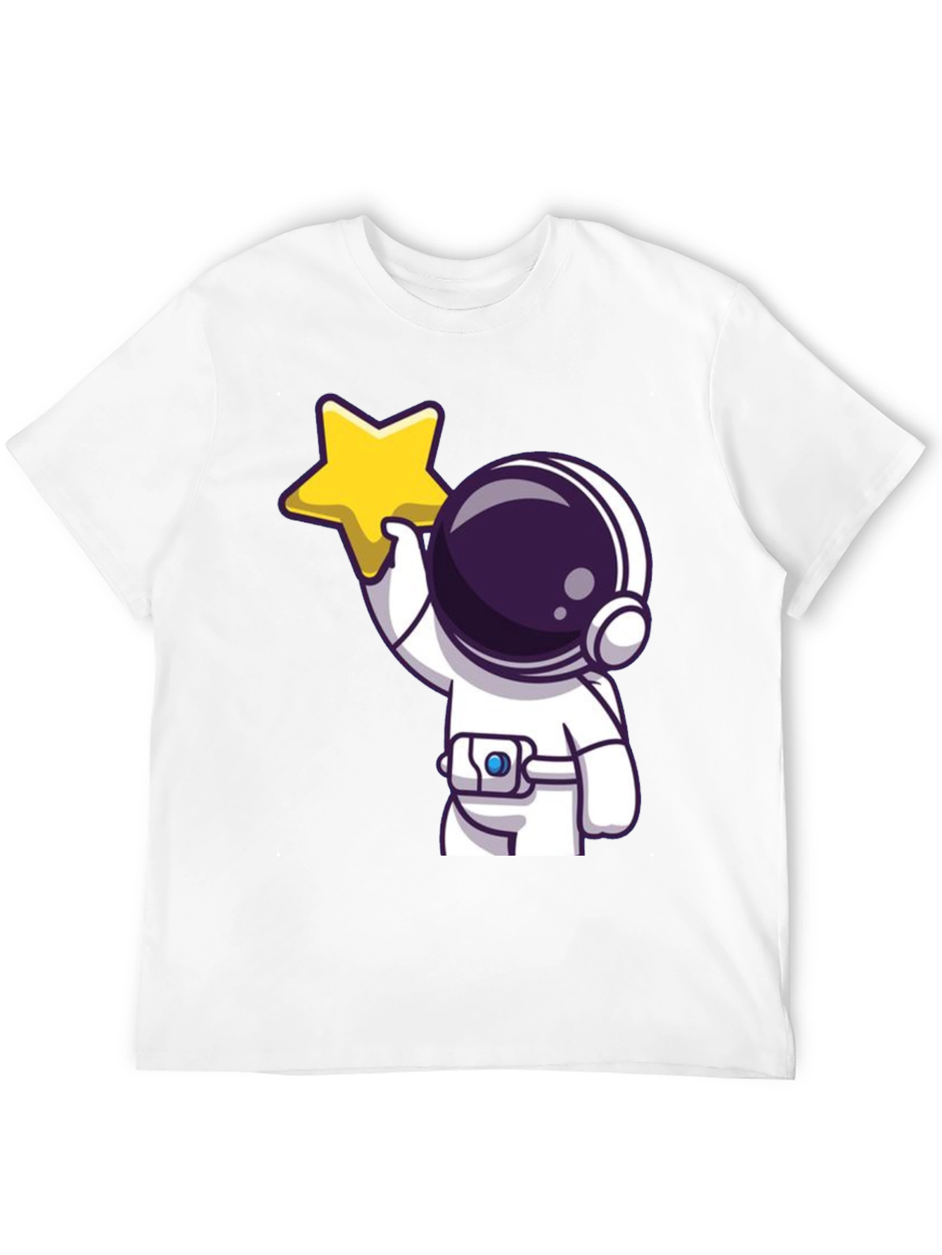 Astronaut Holding Star Graphic Tee - Black