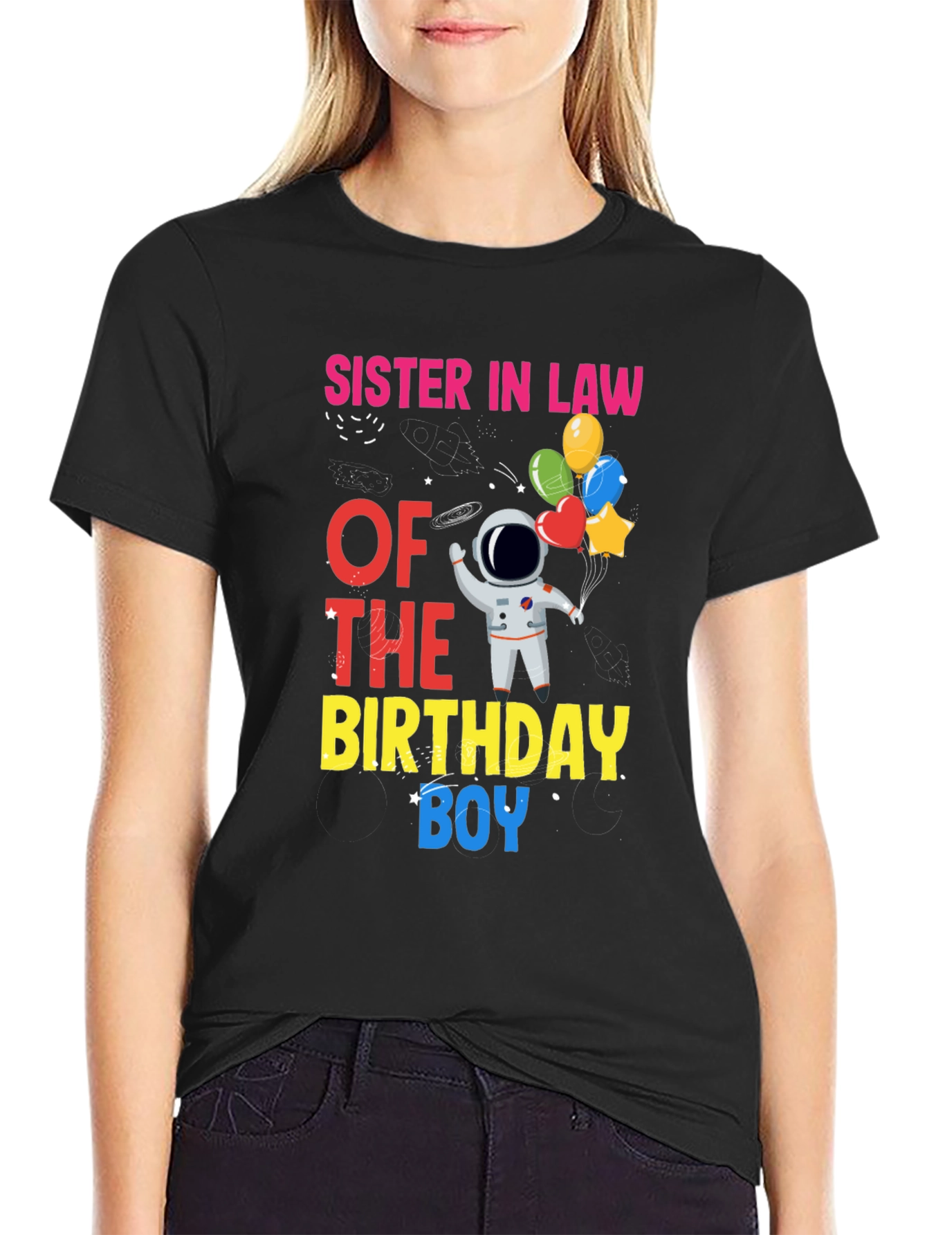 Sister-in-Law Birthday Boy Astronaut T-Shirt