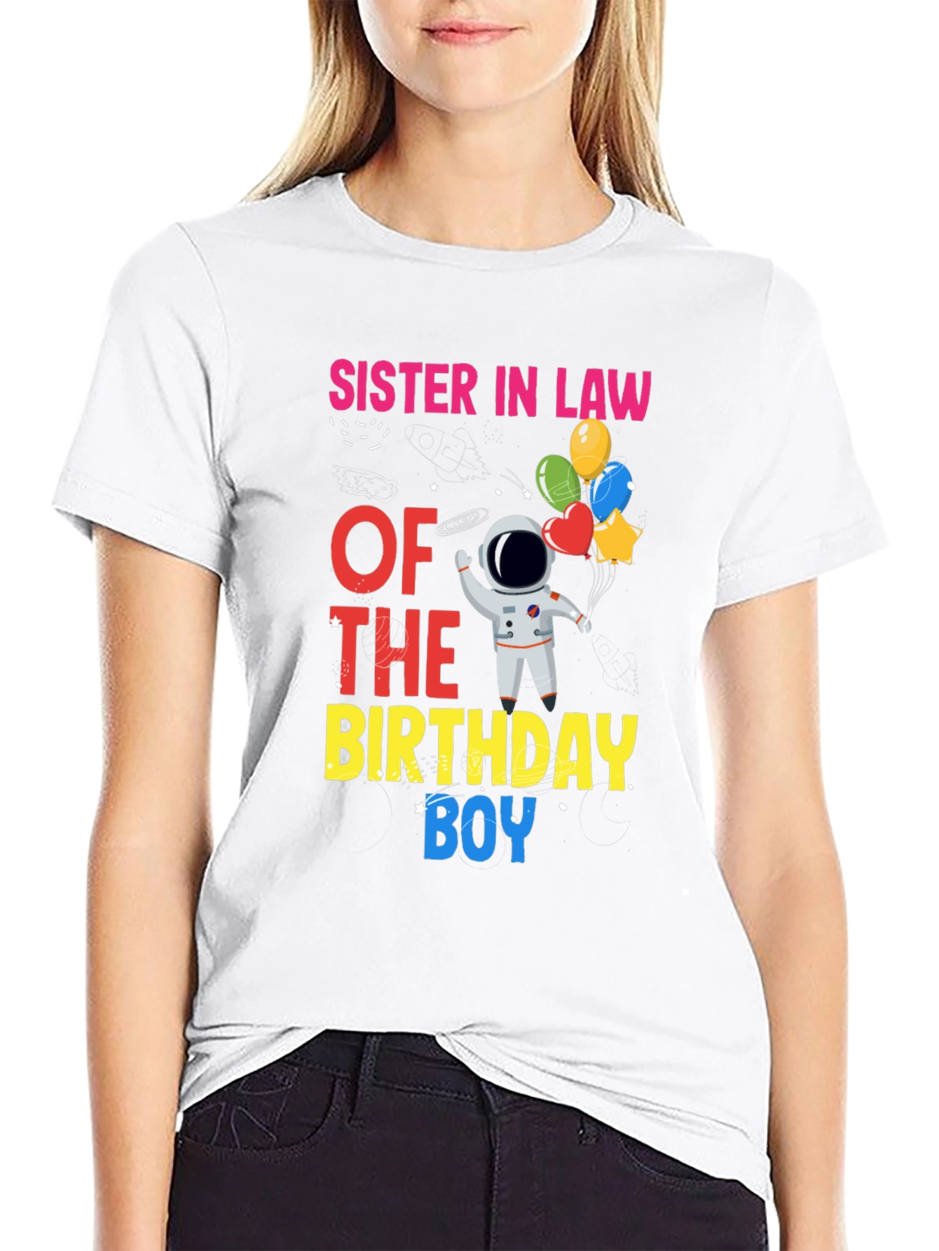 Sister-in-Law Birthday Boy Astronaut T-Shirt
