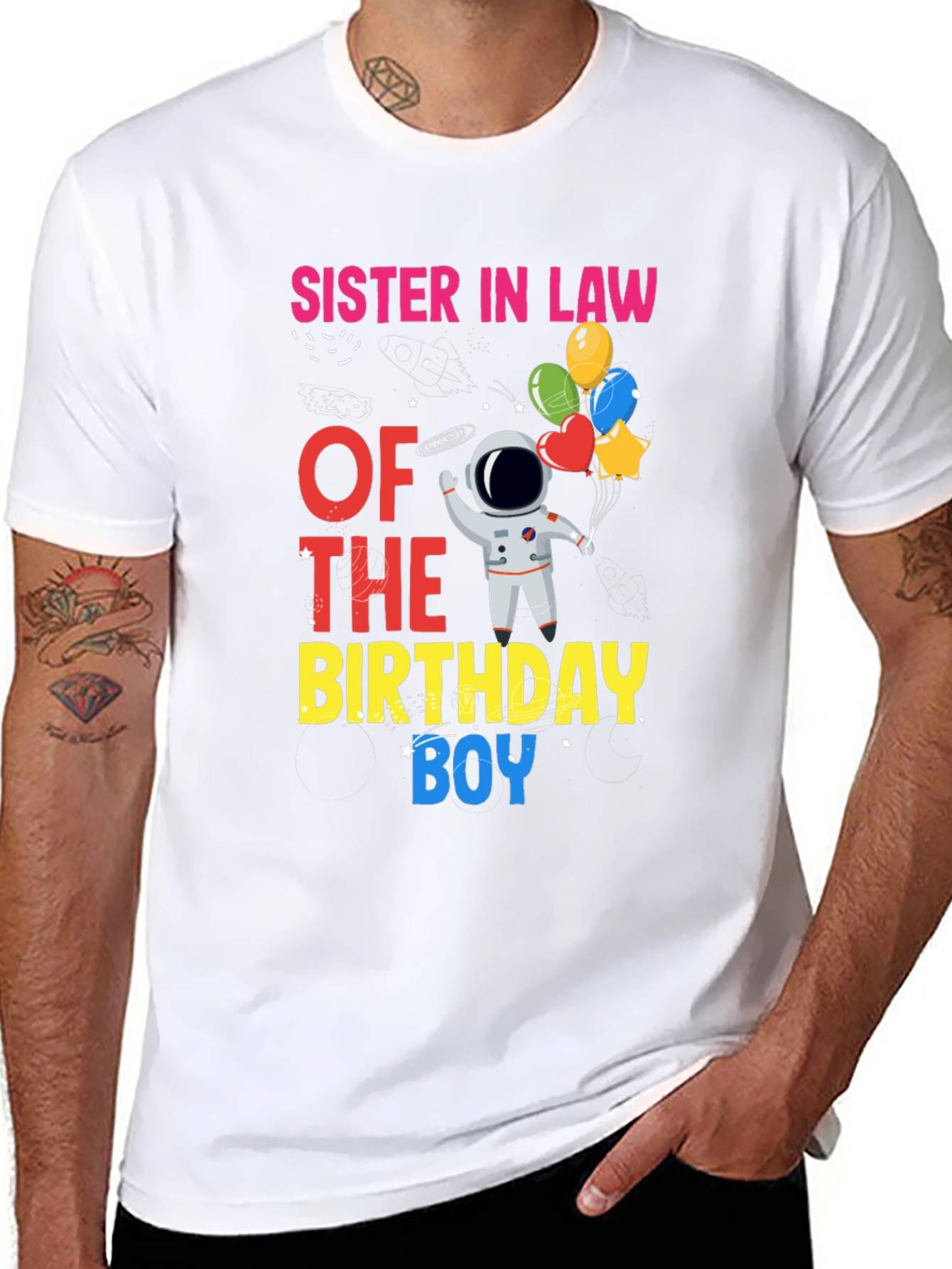 Sister-in-Law Birthday Boy Astronaut T-Shirt