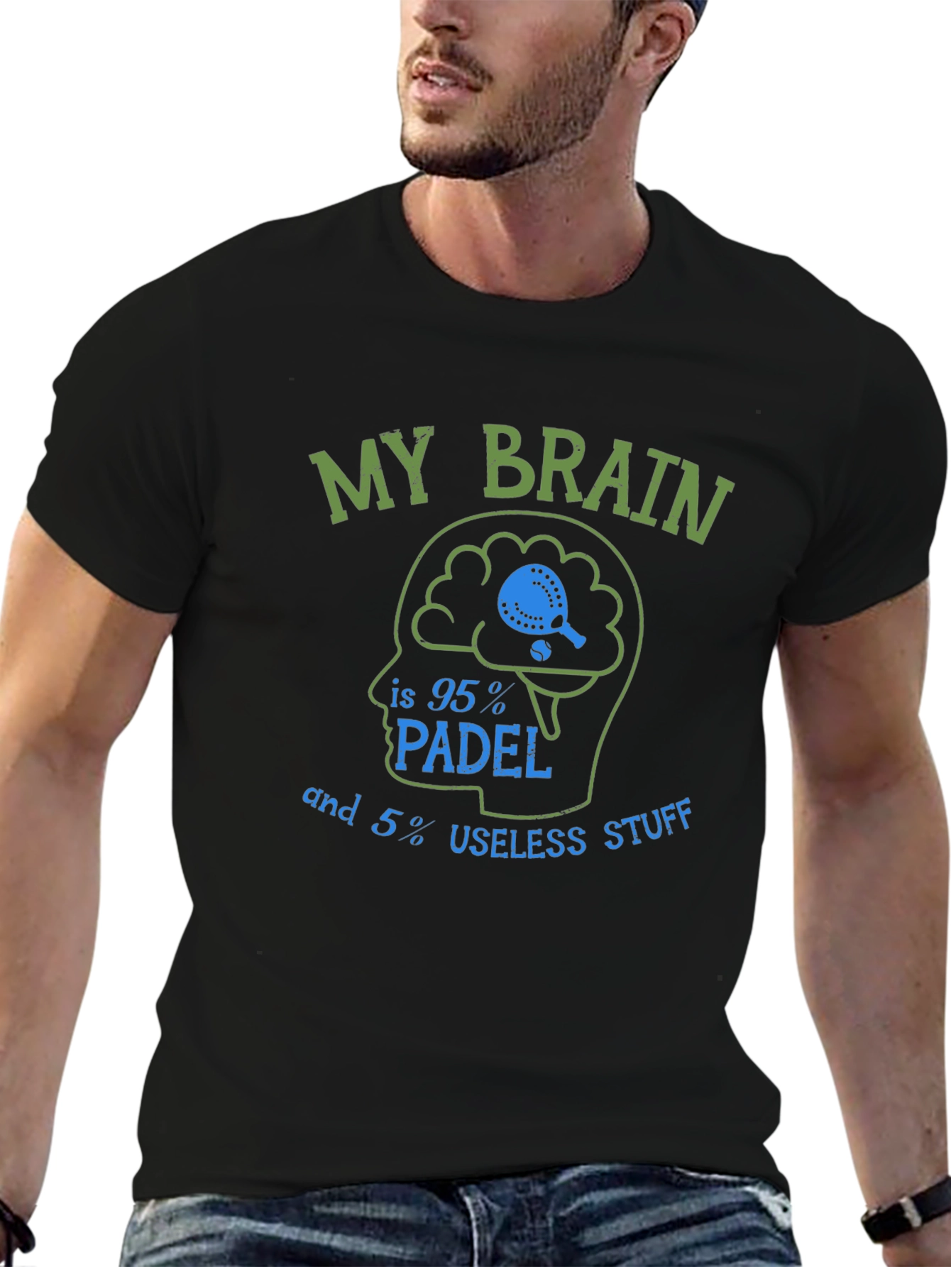 Padel Brain T-Shirt - Funny Sports Tee