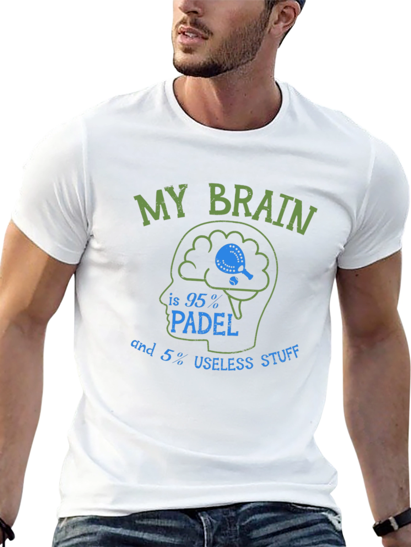 Padel Brain T-Shirt - Funny Sports Tee