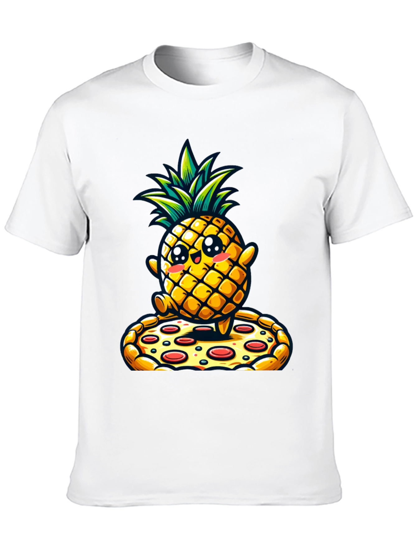 Pineapple Pizza Graphic Tee - Novelty Shirt