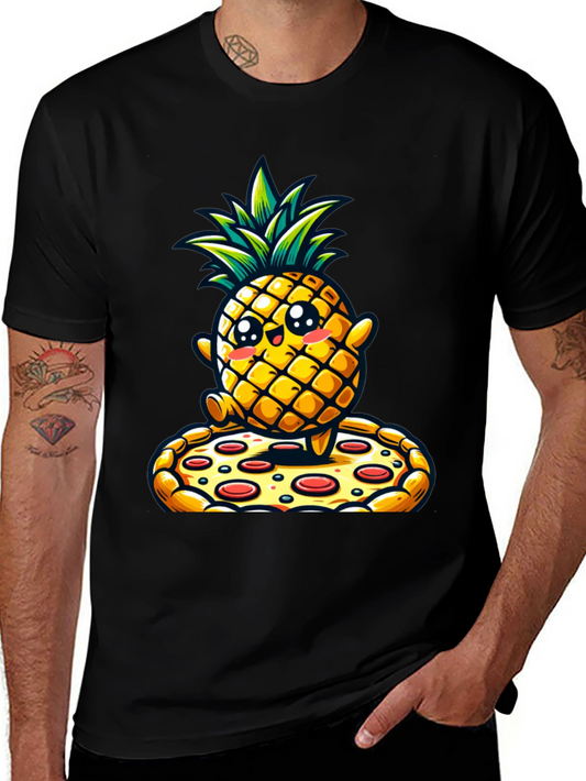 Pineapple Pizza Graphic Tee - Novelty Shirt