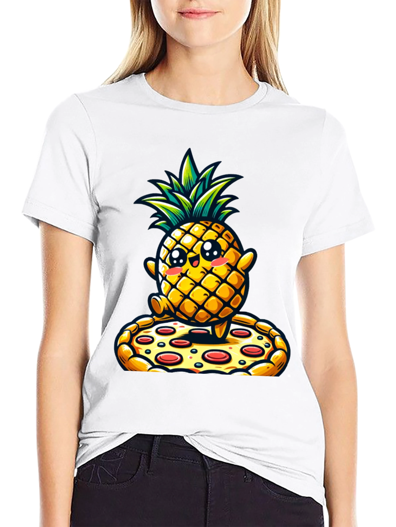 Pineapple Pizza Graphic Tee - Novelty Shirt