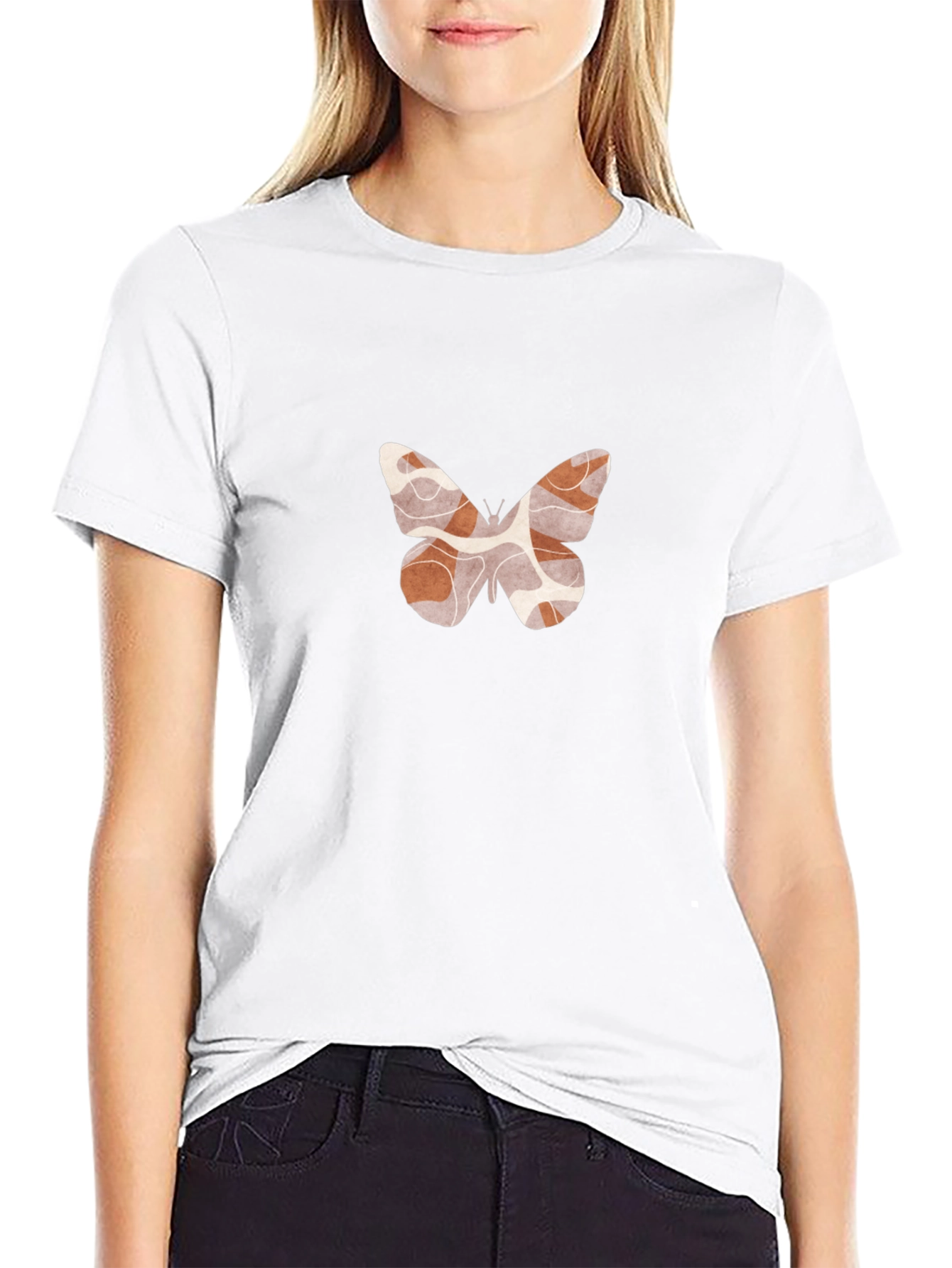 Butterfly Graphic Black T-Shirt