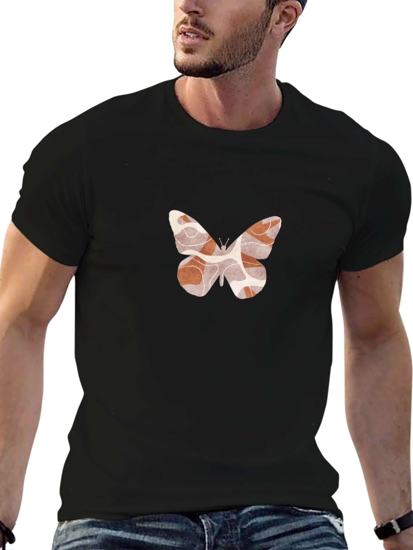 Butterfly Graphic Black T-Shirt