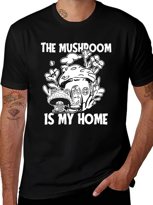 Mushroom Home T-Shirt - Nature Lover Tee