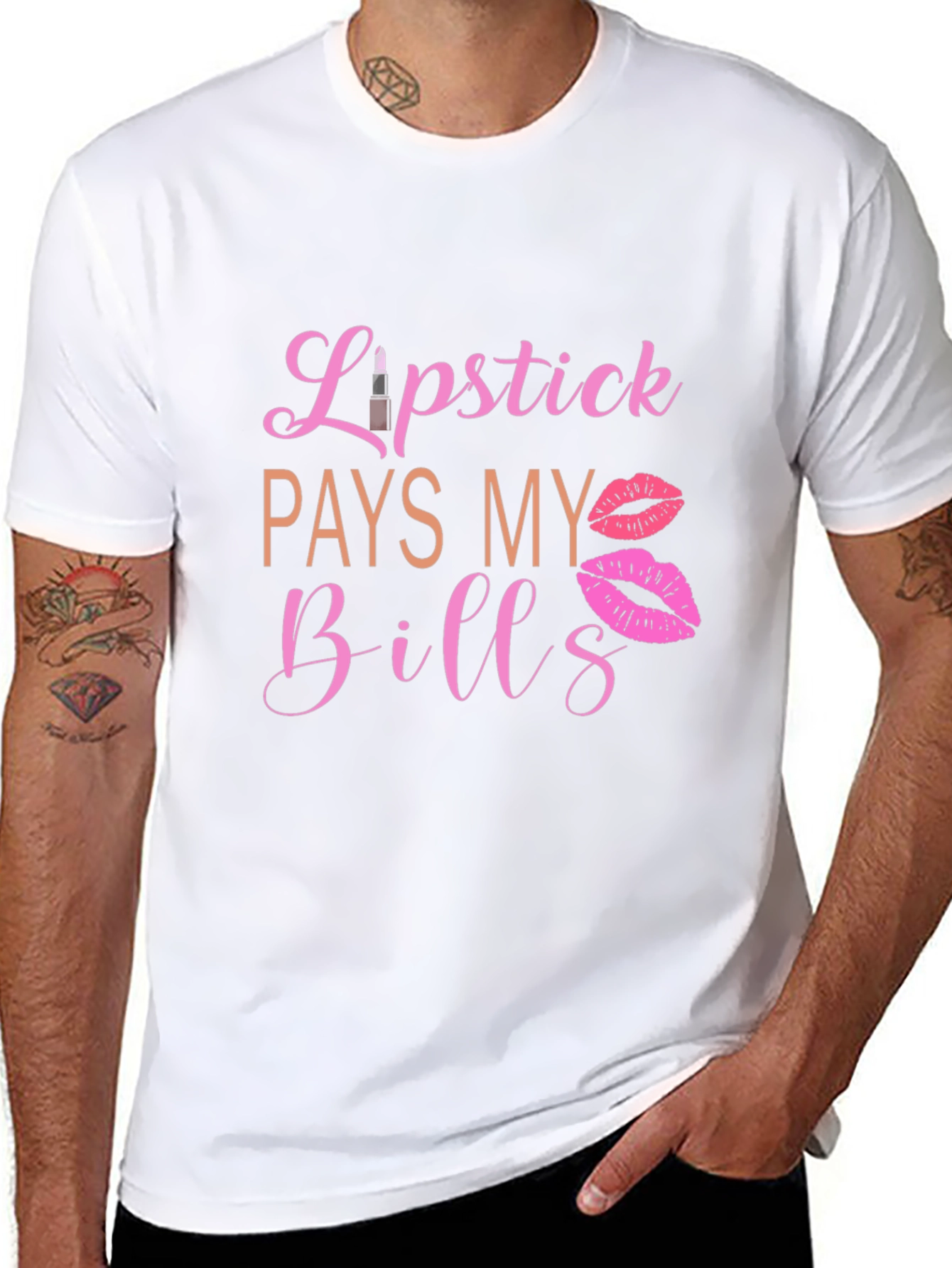 Lipstick Pays My Bills Graphic Tee