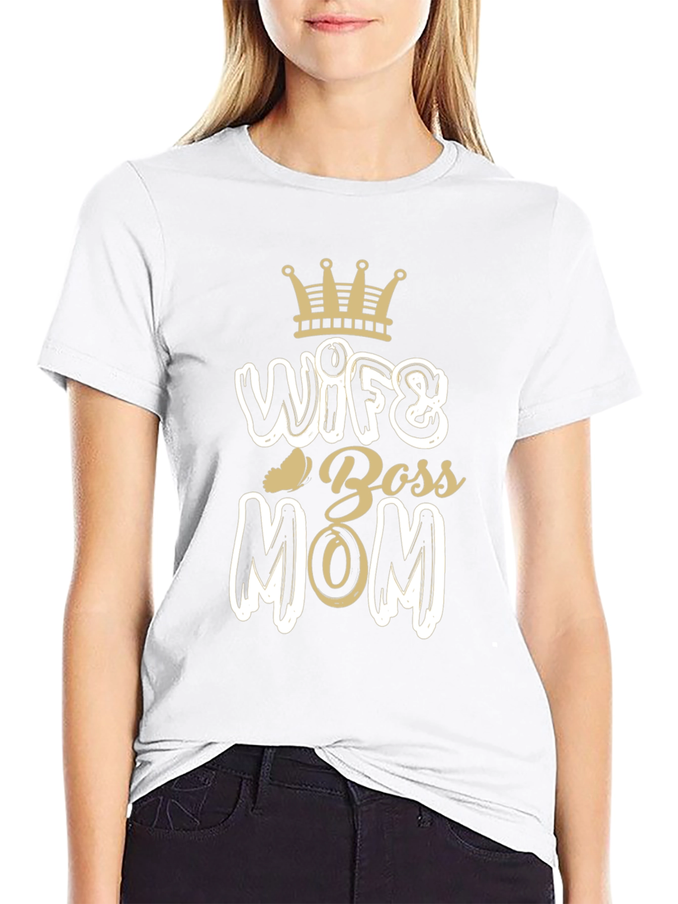 Wife Boss Mom Graphic Tee - Trendy Comfort