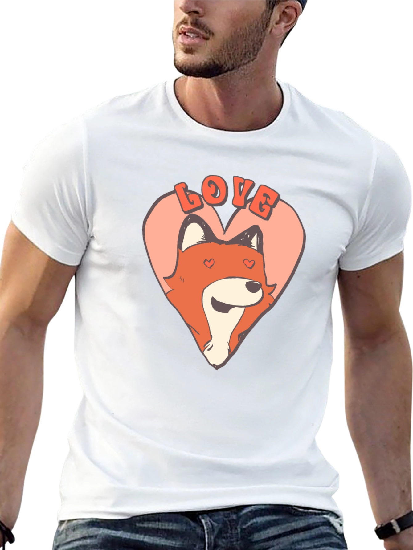 Cute Valentine Fox Graphic Tee