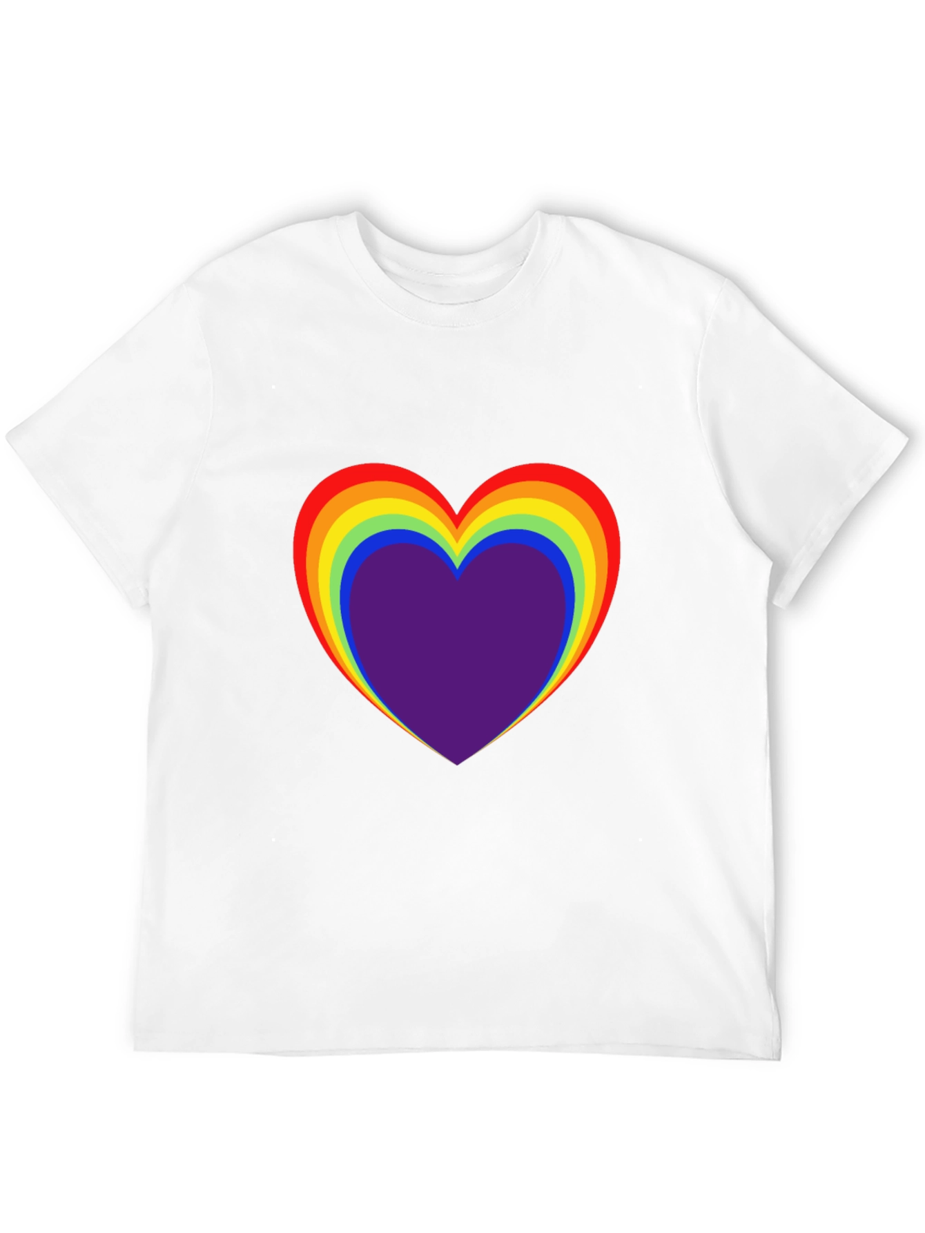 Rainbow Heart Graphic Tee - Pride Shirt
