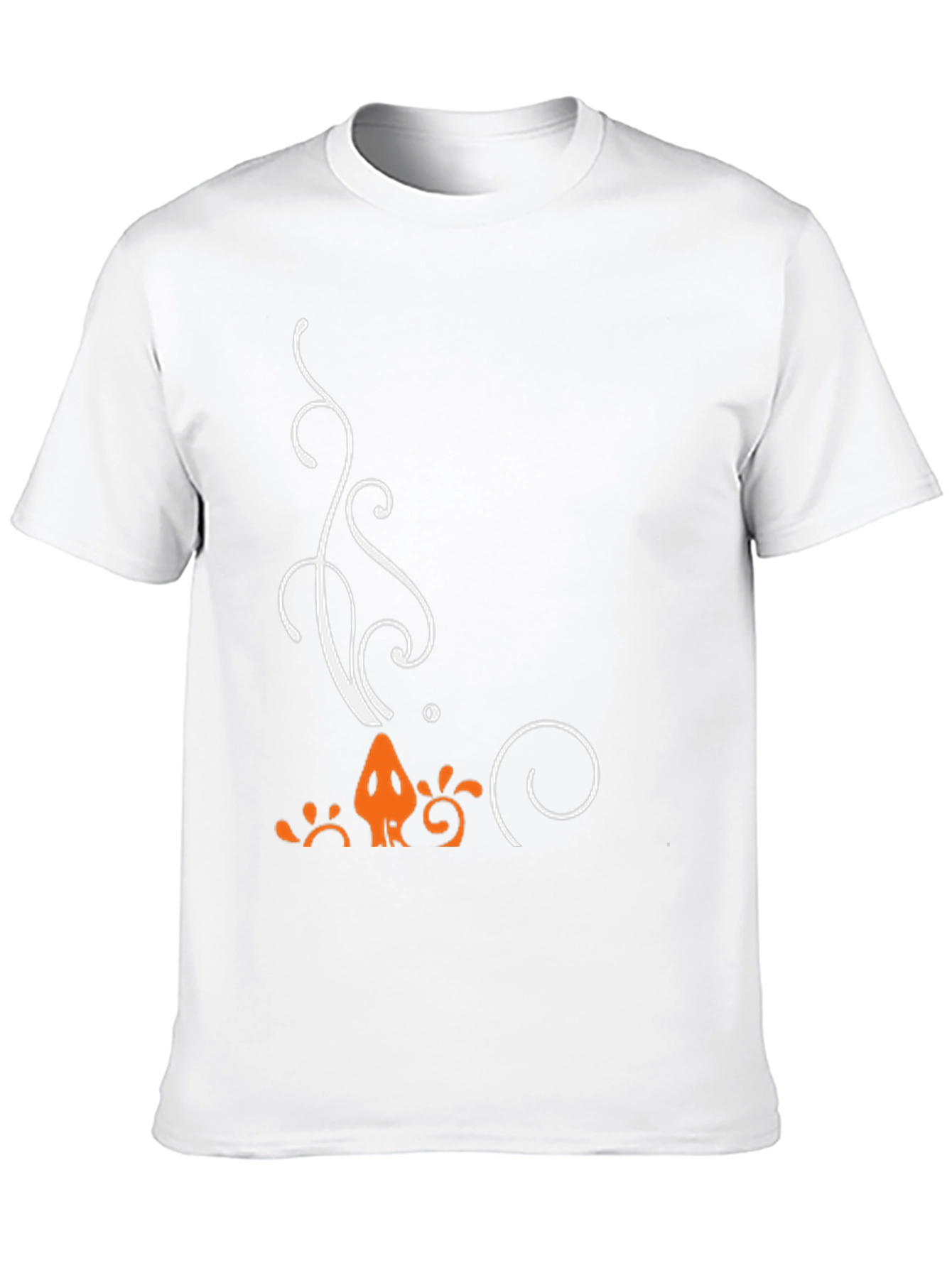 Stylized Graphic Tee - Black Cotton Blend