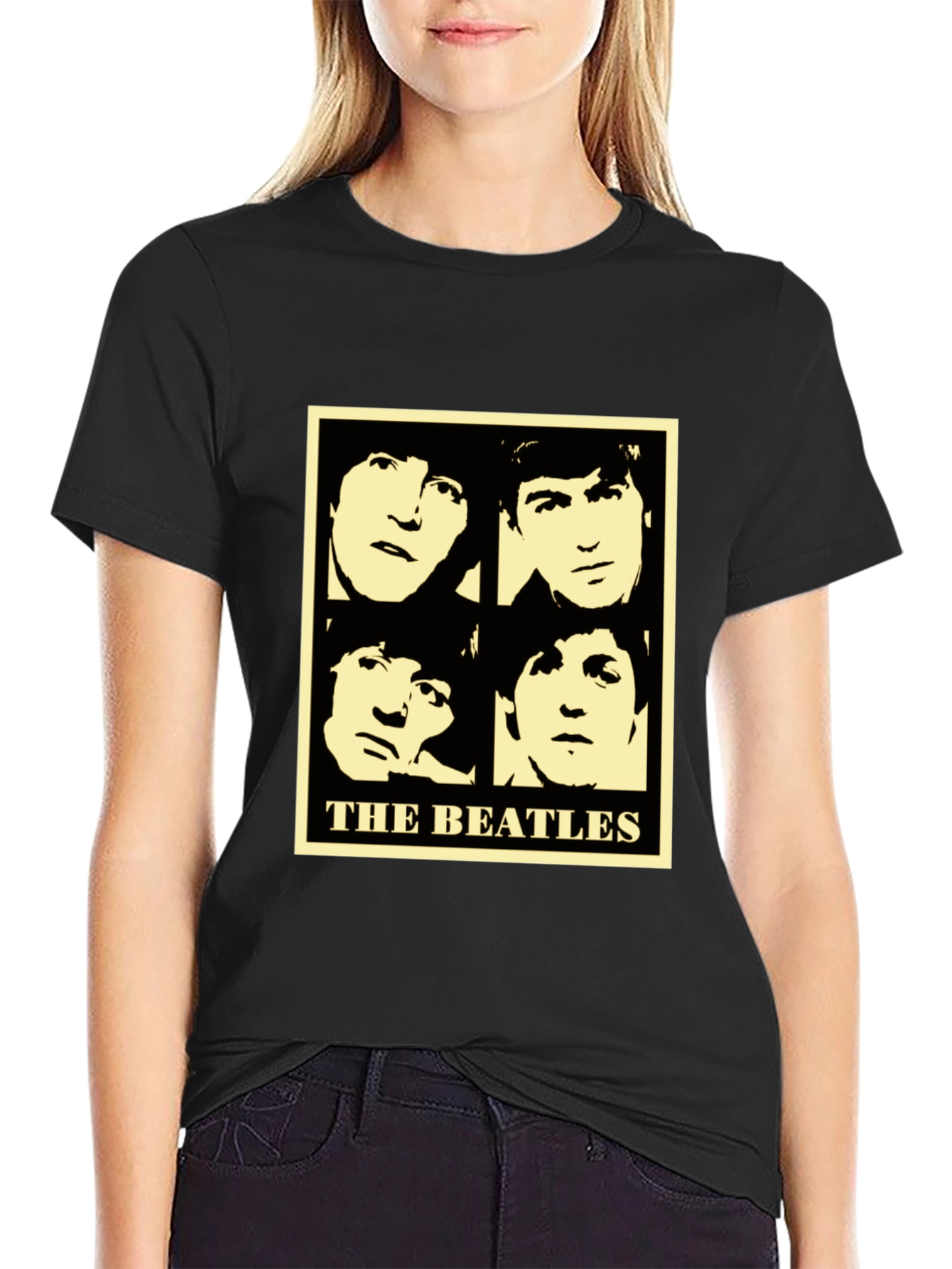 The Beatles Retro Graphic Tee - Black