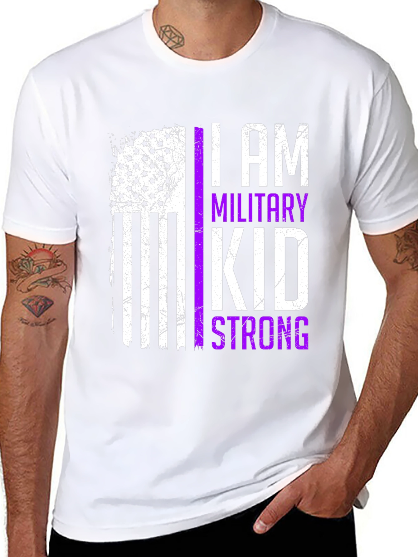 Military Kid Strong Graphic Tee