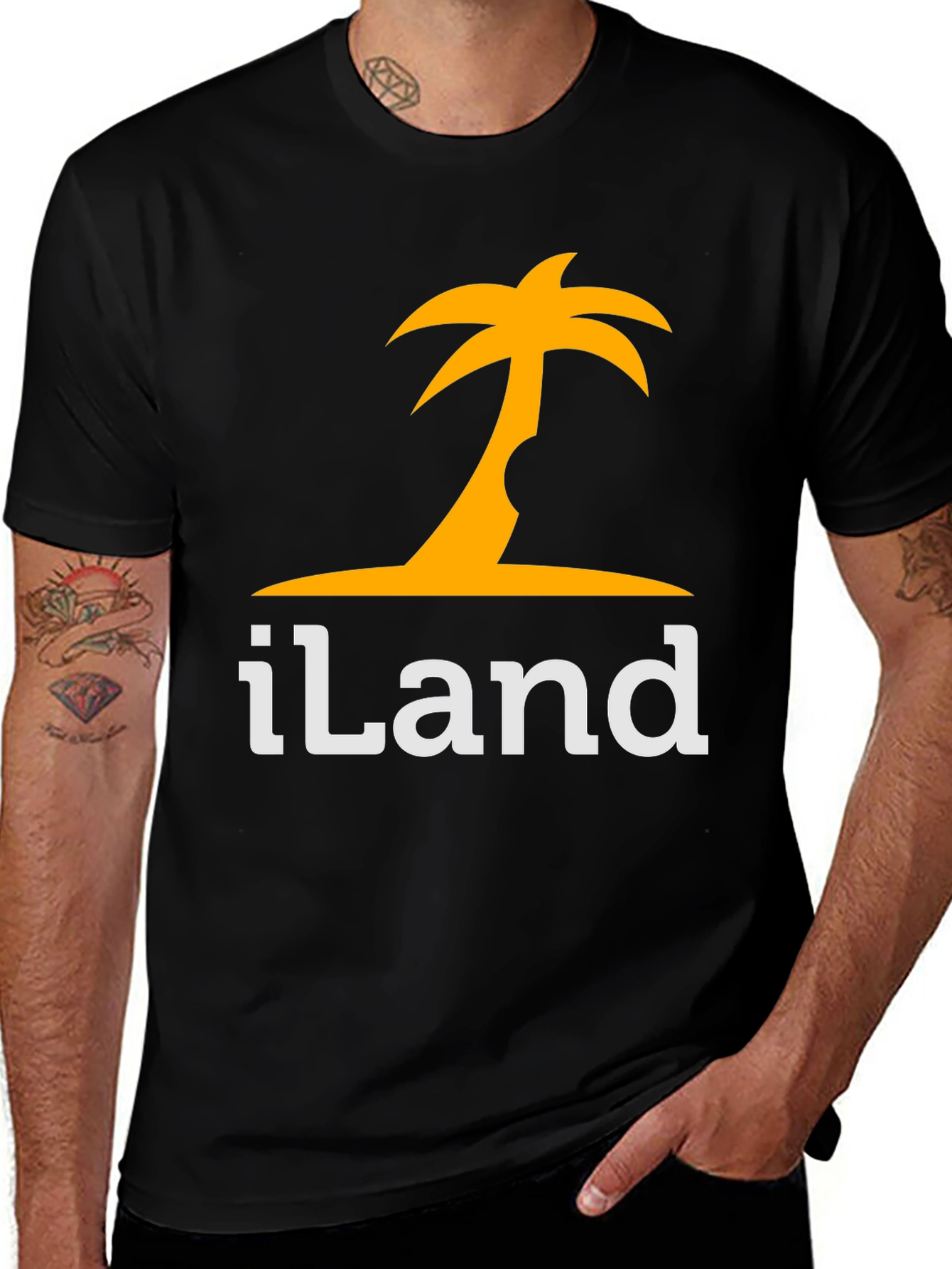 Island Life Black T-Shirt - Tropical Vacation Vibes