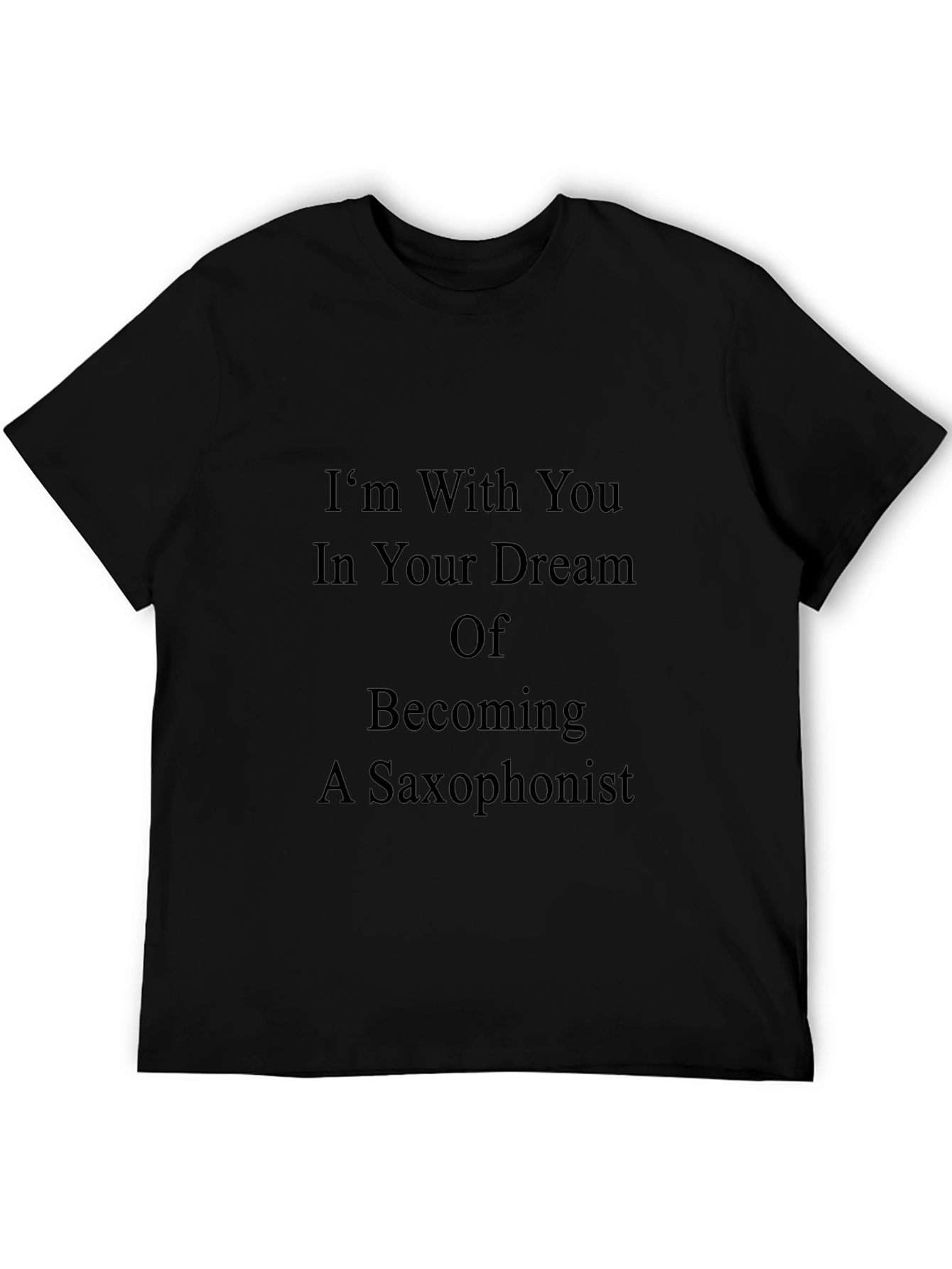 Saxophonist Dream T-Shirt - Black Crew Neck Tee