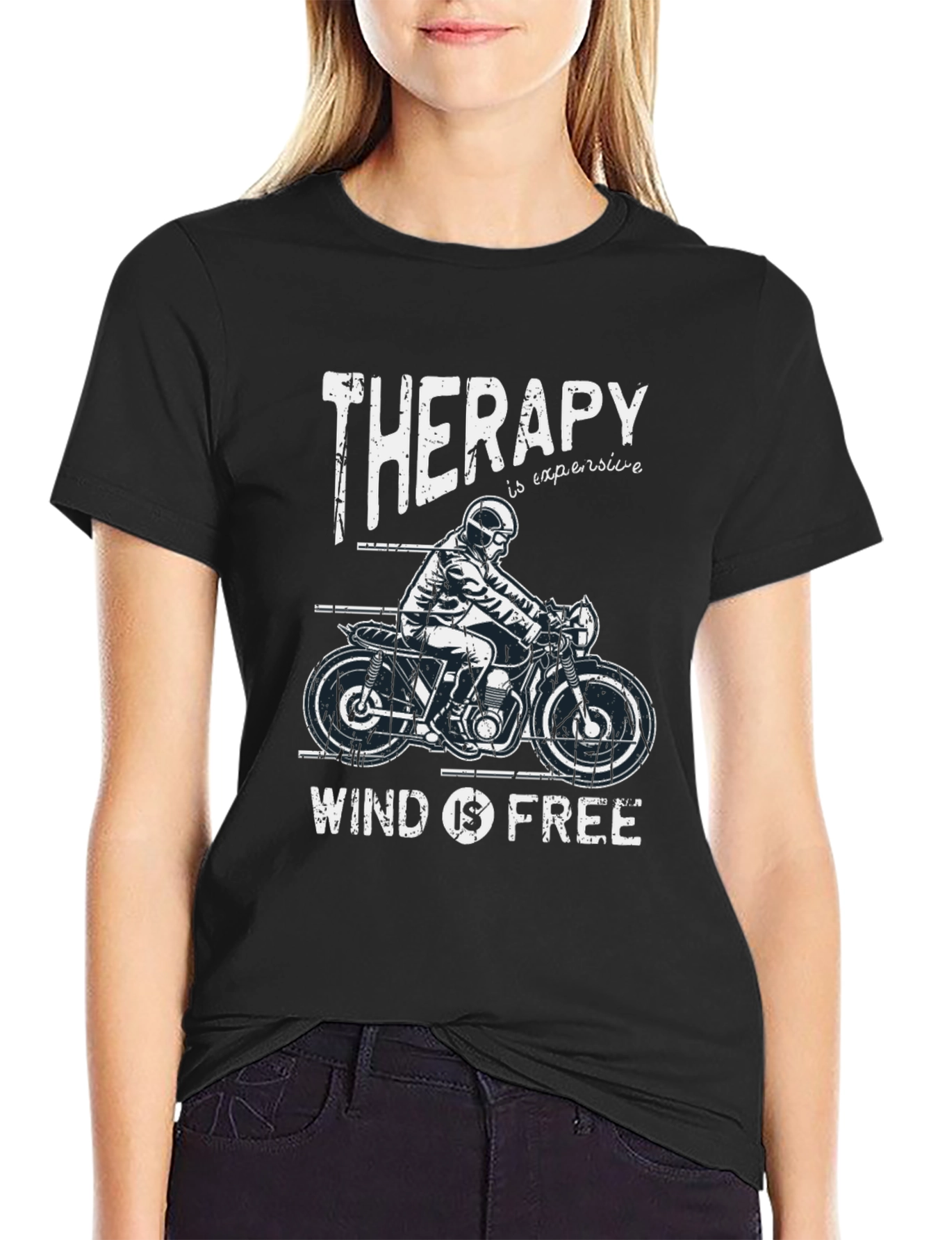 Therapy is Expensive Wind is Free Graphic T-Shirt