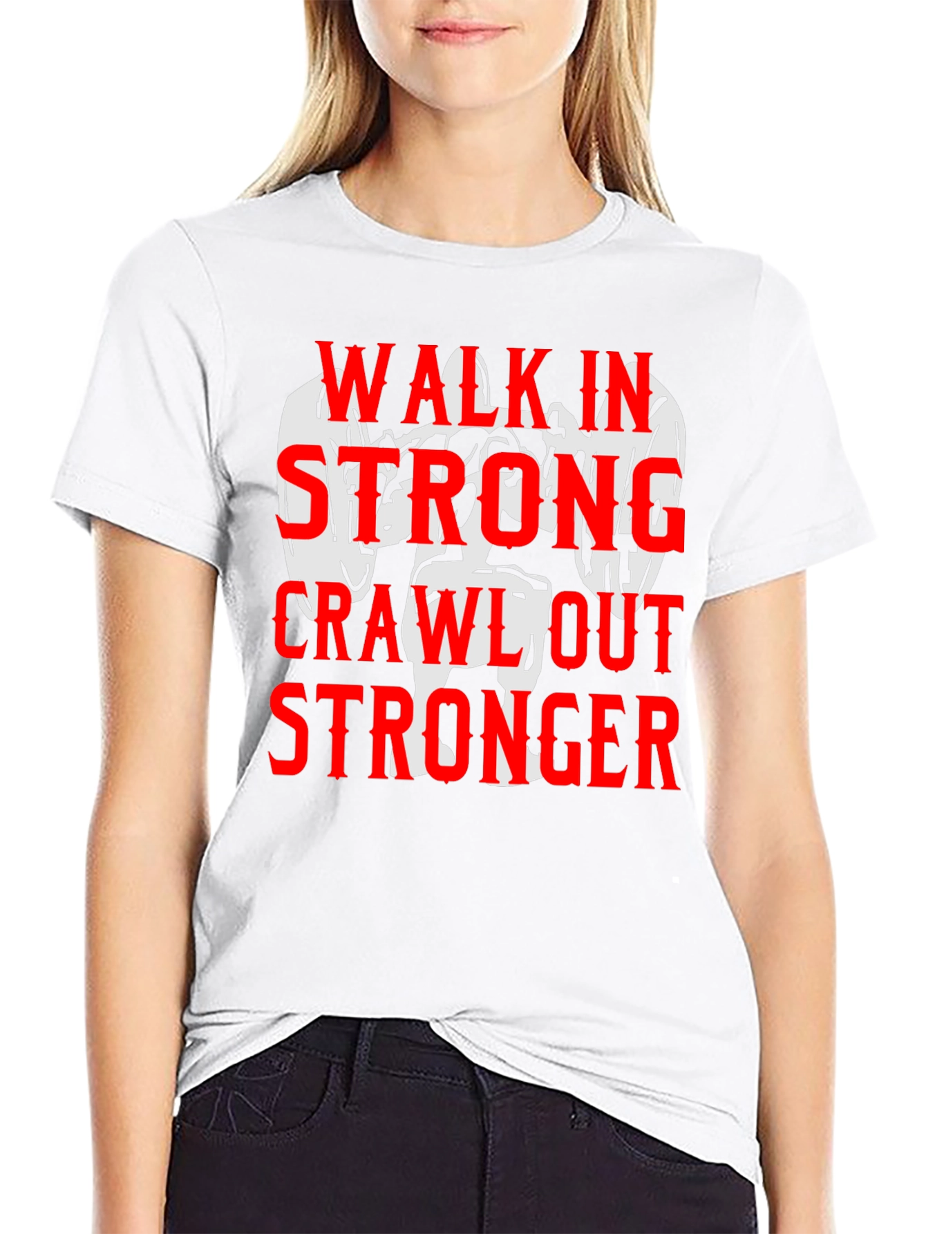Walk in Stronger T-Shirt - Weightlifting Gym Motivation